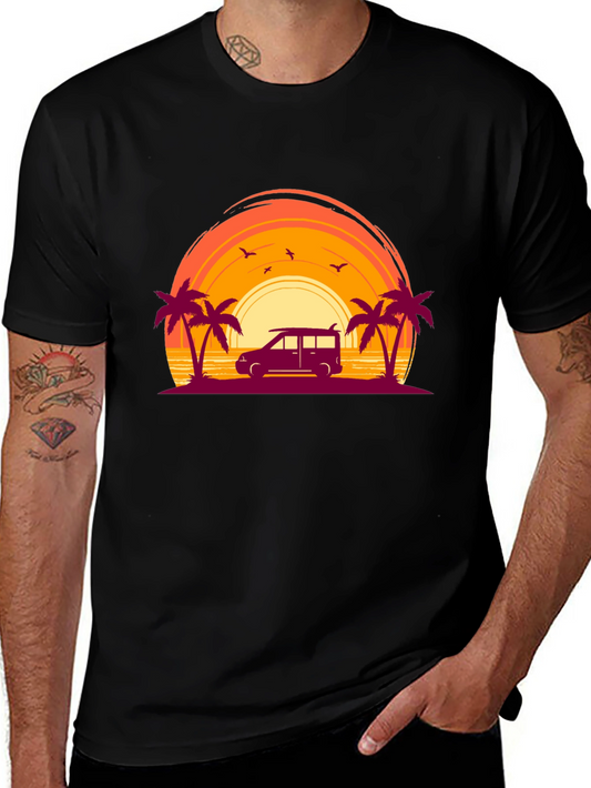 Sunset Beach Van Graphic Tee
