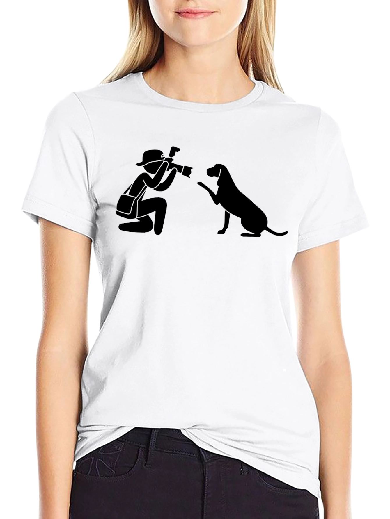 Photographer & Dog Graphic T-Shirt - Unisex