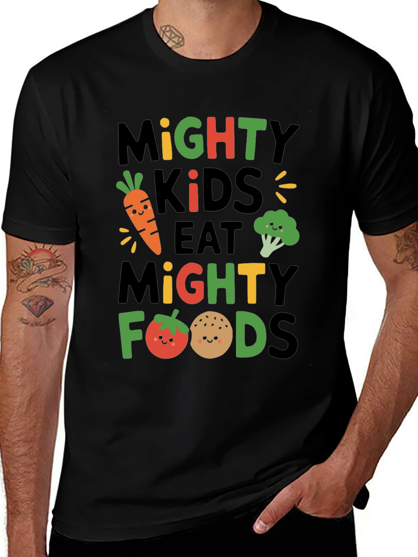 Mighty Kids Eat Mighty Foods Graphic Tee