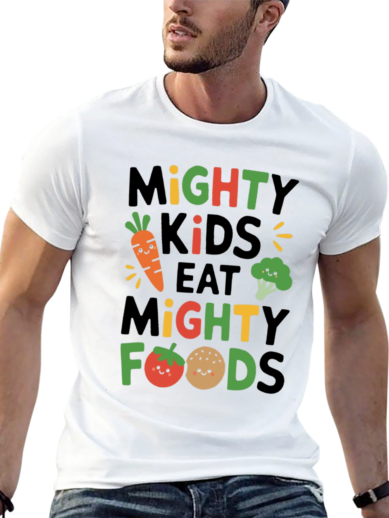 Mighty Kids Eat Mighty Foods Graphic Tee