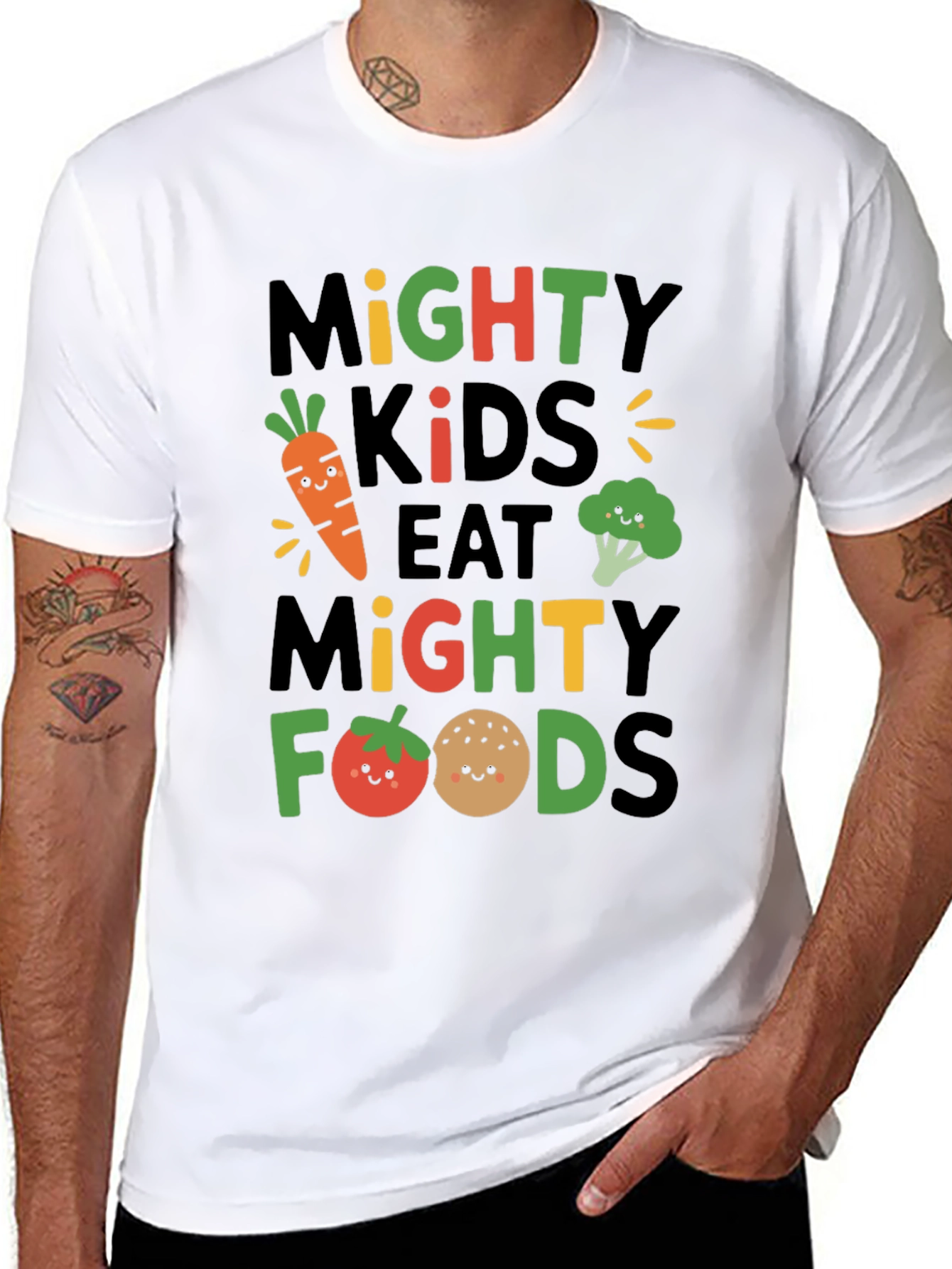 Mighty Kids Eat Mighty Foods Graphic Tee