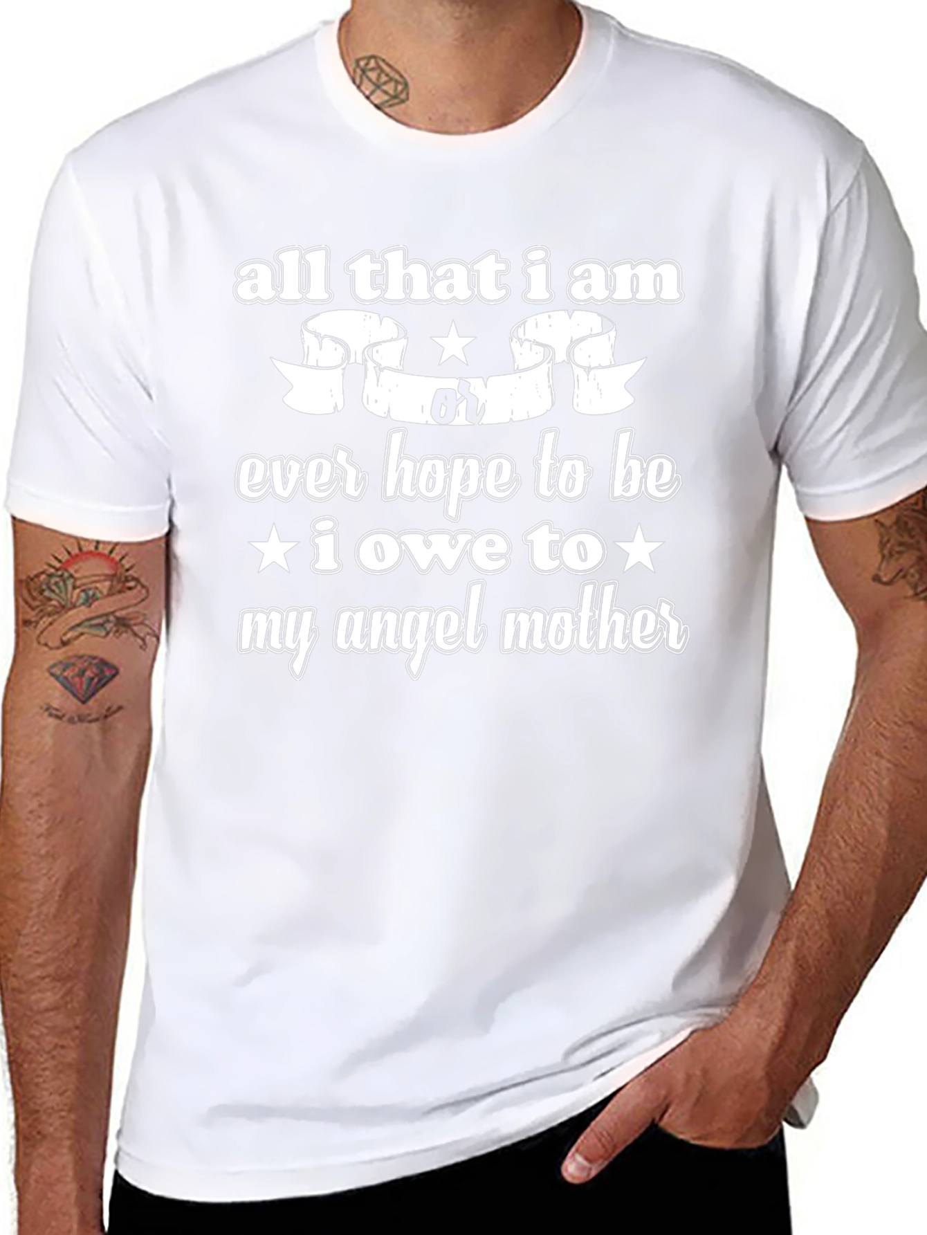 Angel Mother Graphic Tee - Soft Cotton Blend
