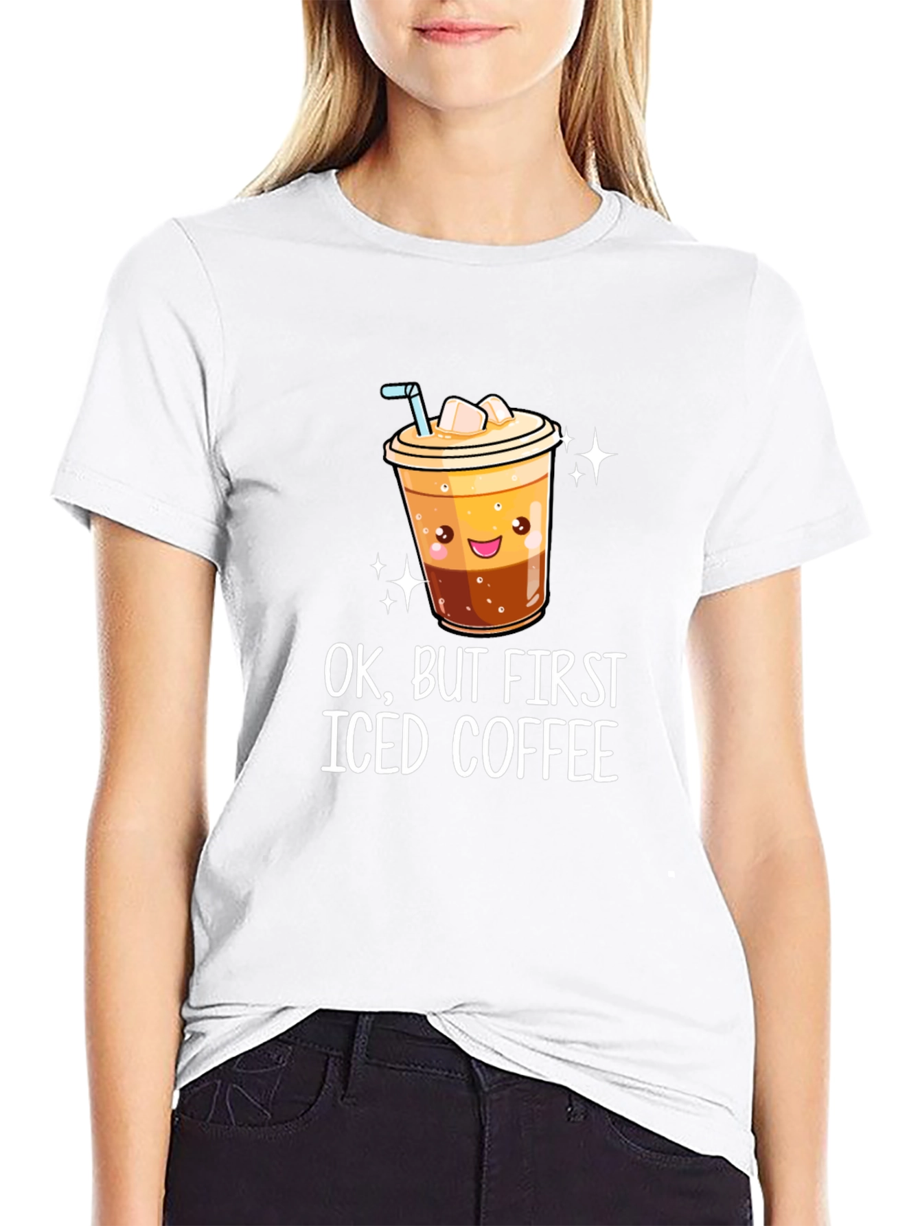 Iced Coffee Graphic Tee - Black T-Shirt