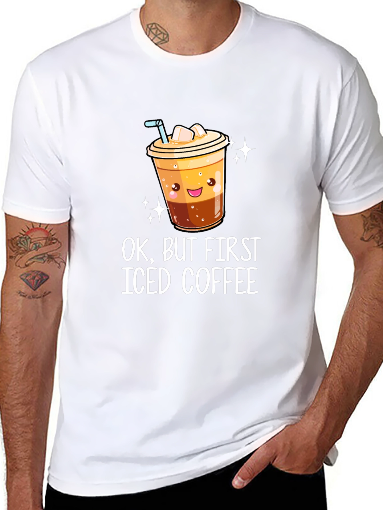 Iced Coffee Graphic Tee - Black T-Shirt