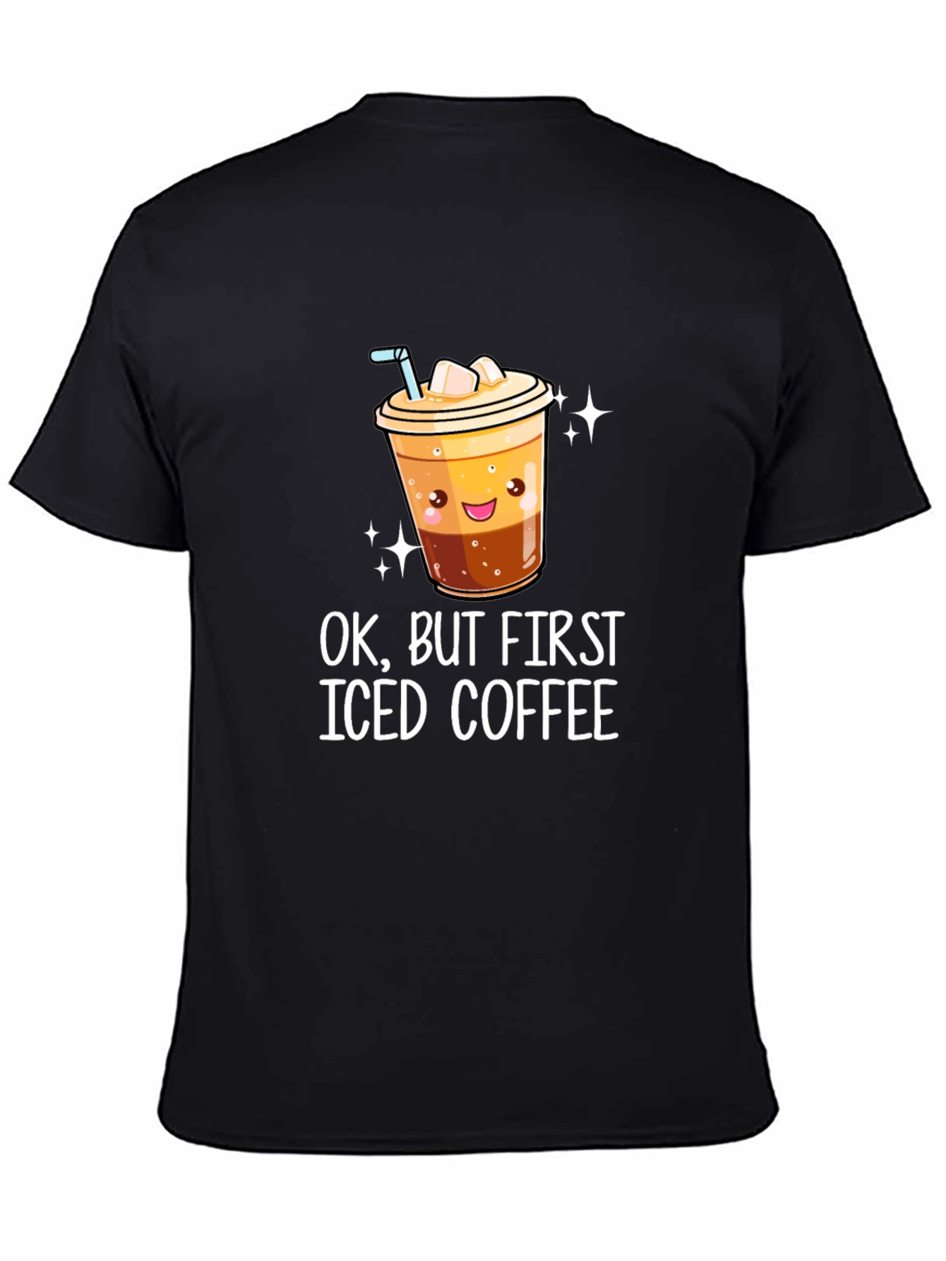 Iced Coffee Graphic Tee - Black T-Shirt