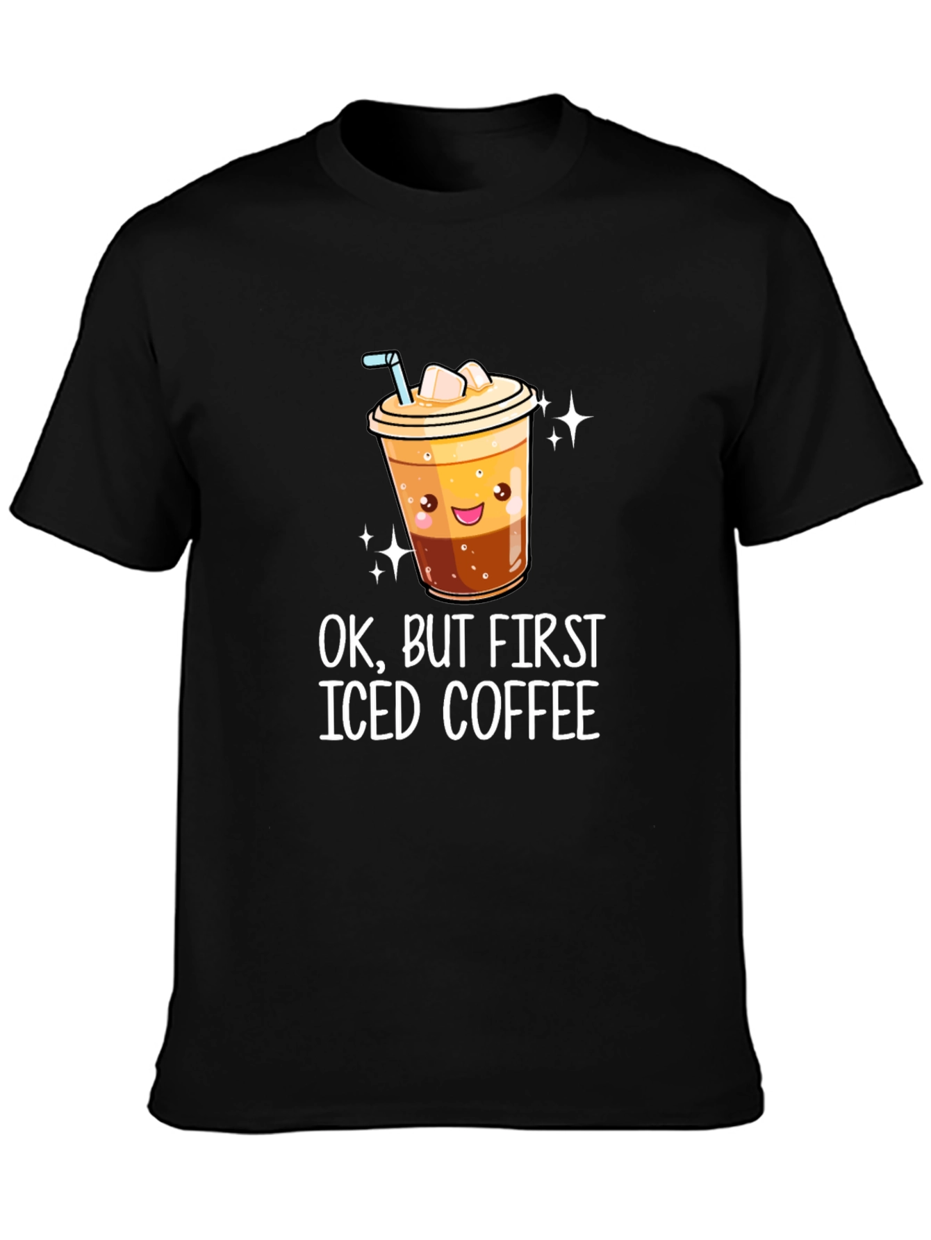 Iced Coffee Graphic Tee - Black T-Shirt