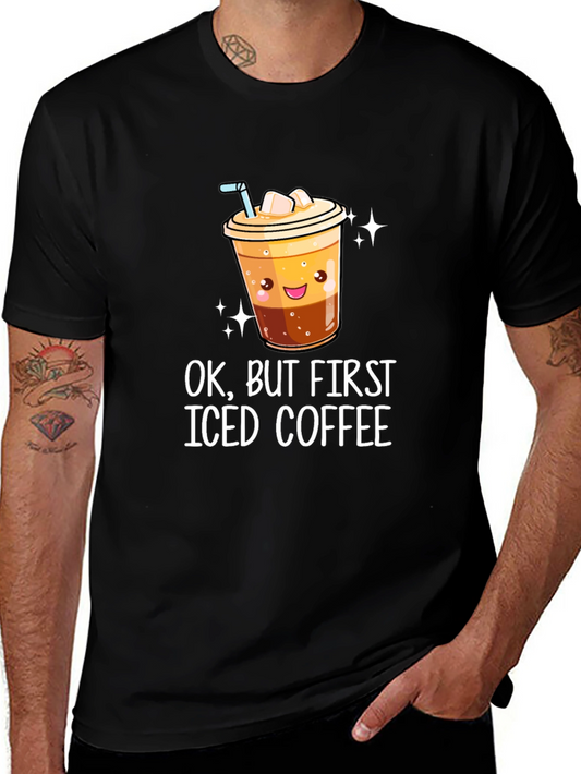 Iced Coffee Graphic Tee - Black T-Shirt