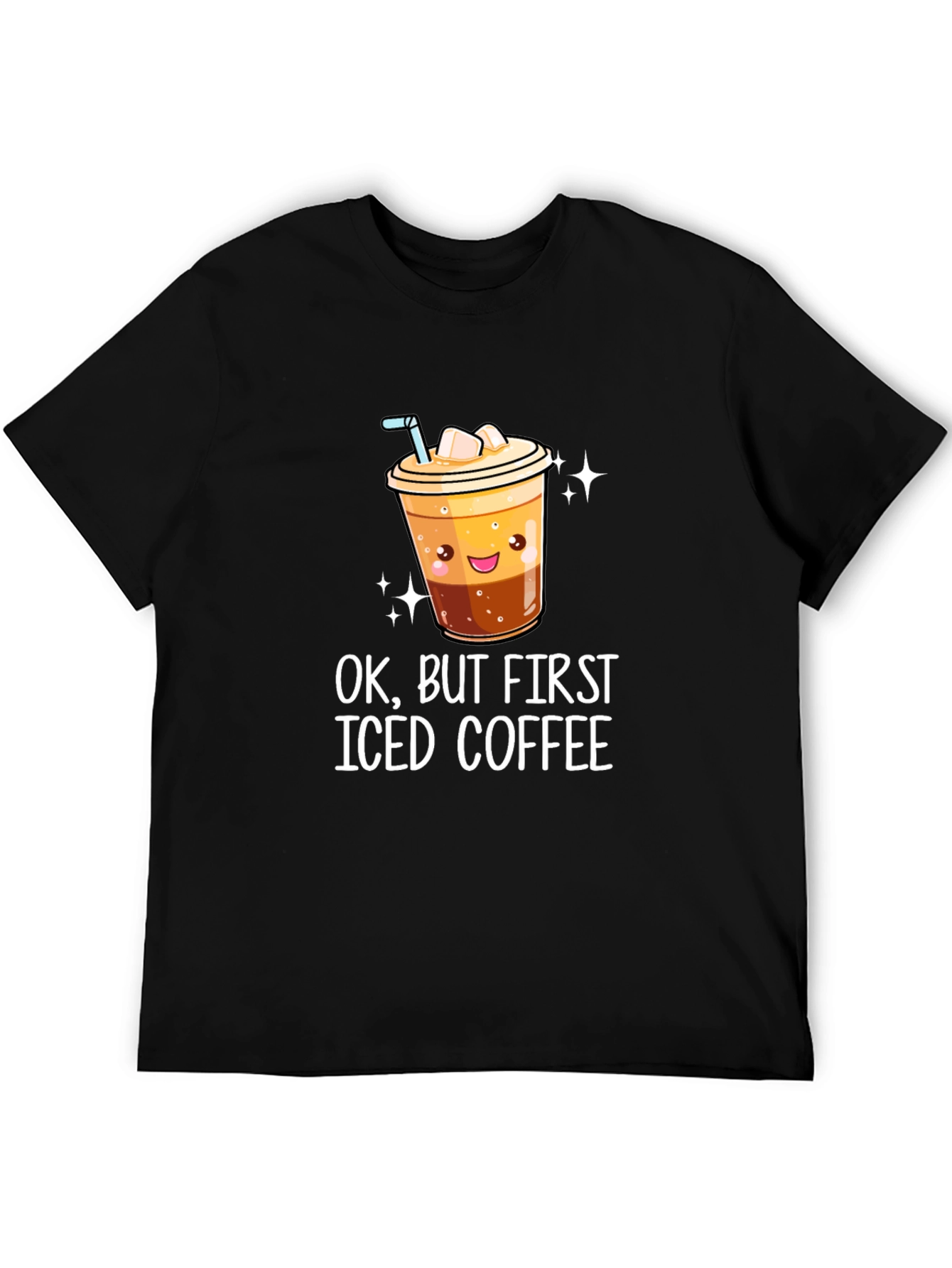 Iced Coffee Graphic Tee - Black T-Shirt