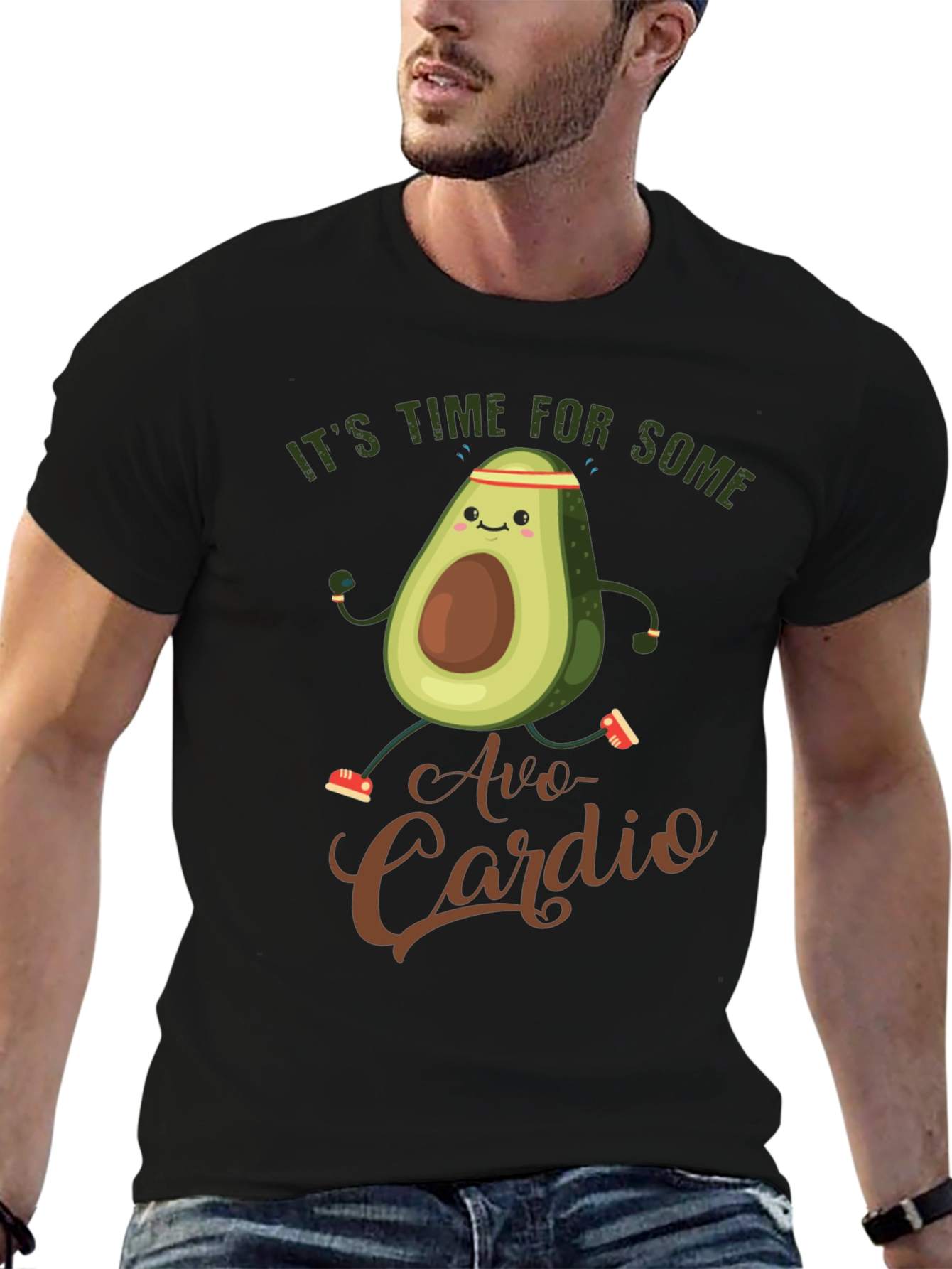 Avo-Cardio Funny Avocado Workout T-Shirt