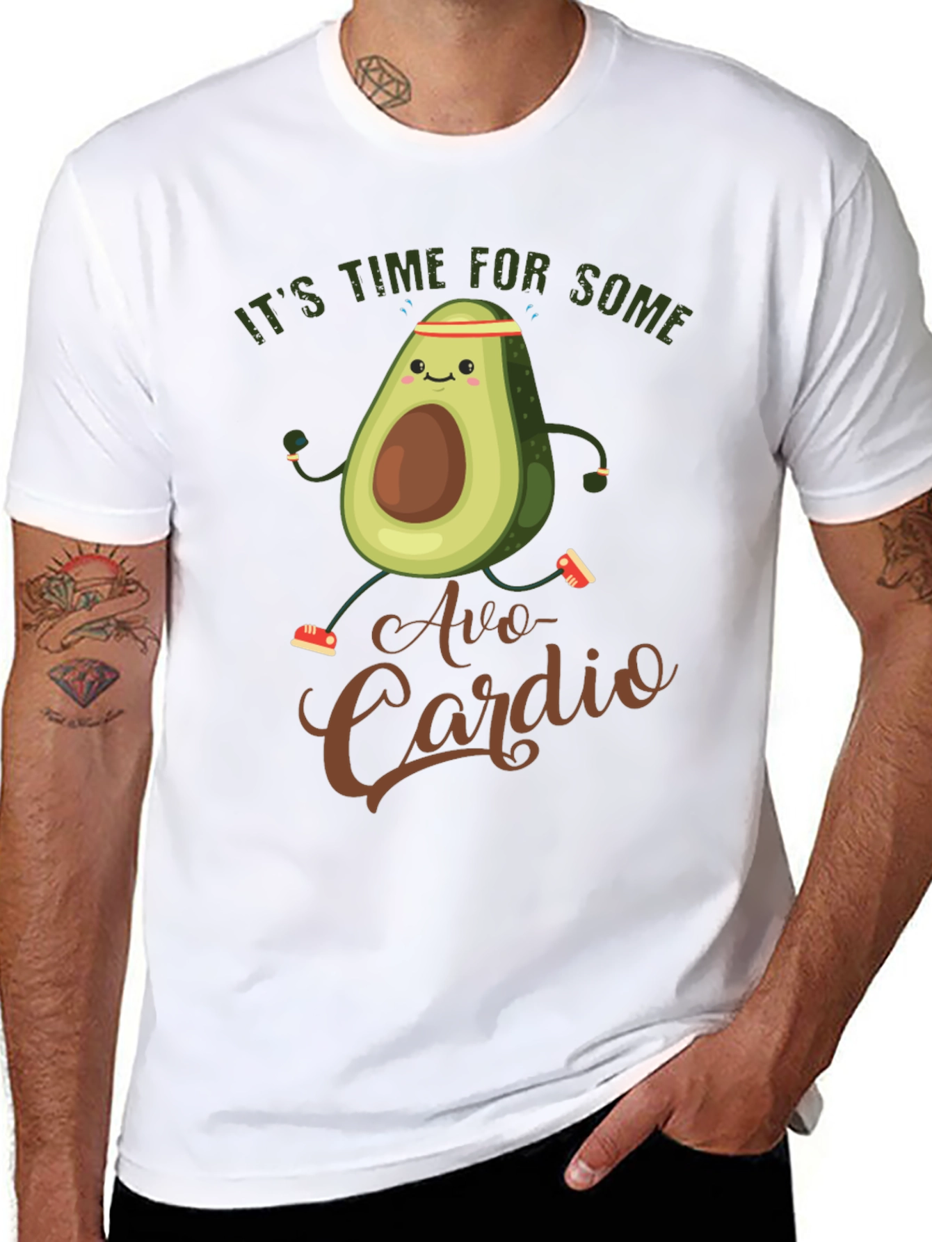 Avo-Cardio Funny Avocado Workout T-Shirt