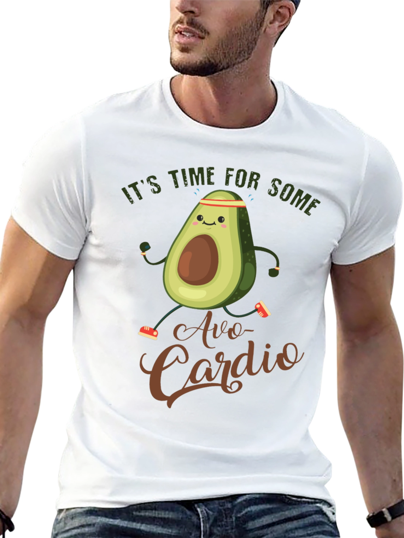 Avo-Cardio Funny Avocado Workout T-Shirt