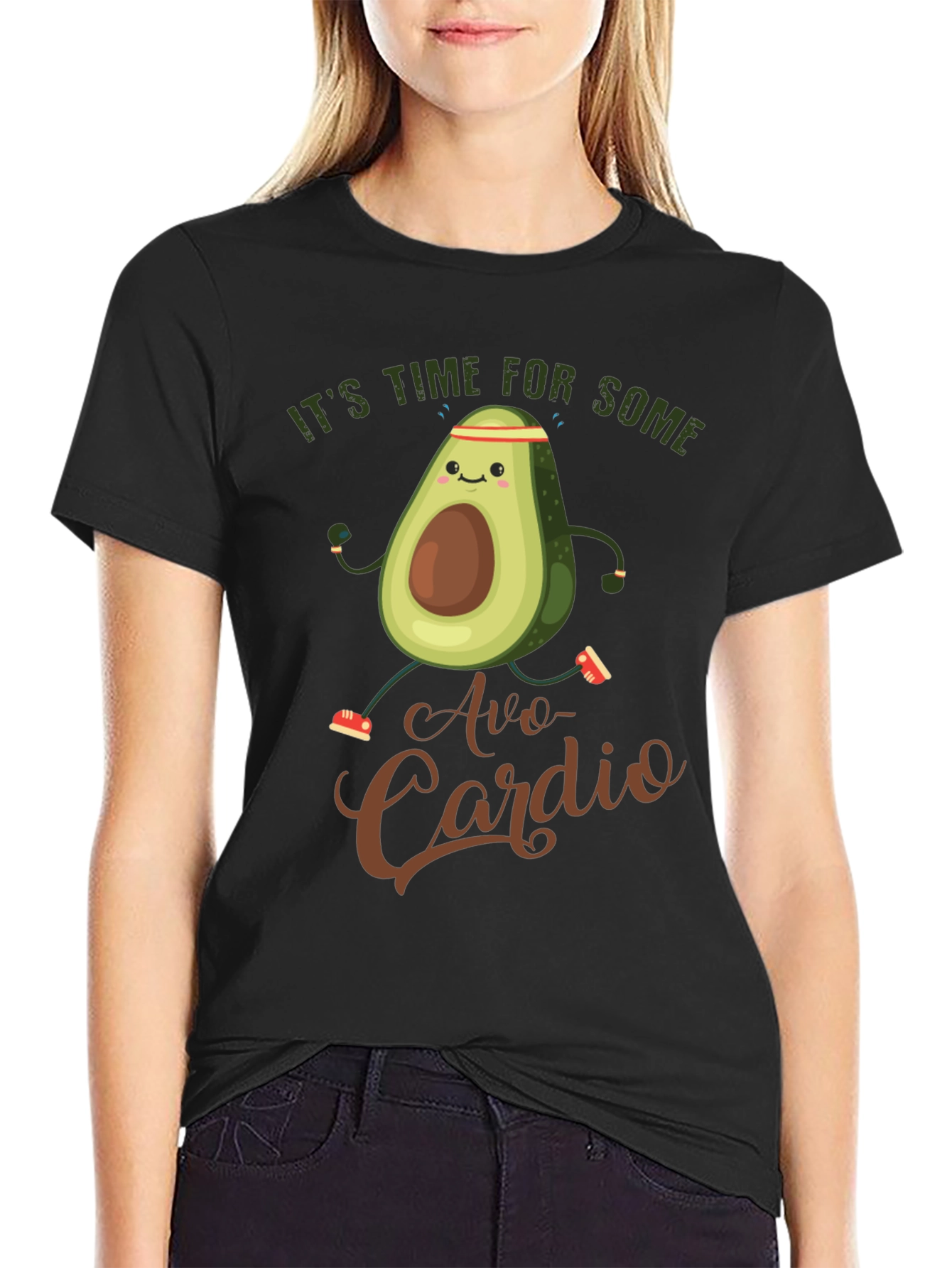 Avo-Cardio Funny Avocado Workout T-Shirt