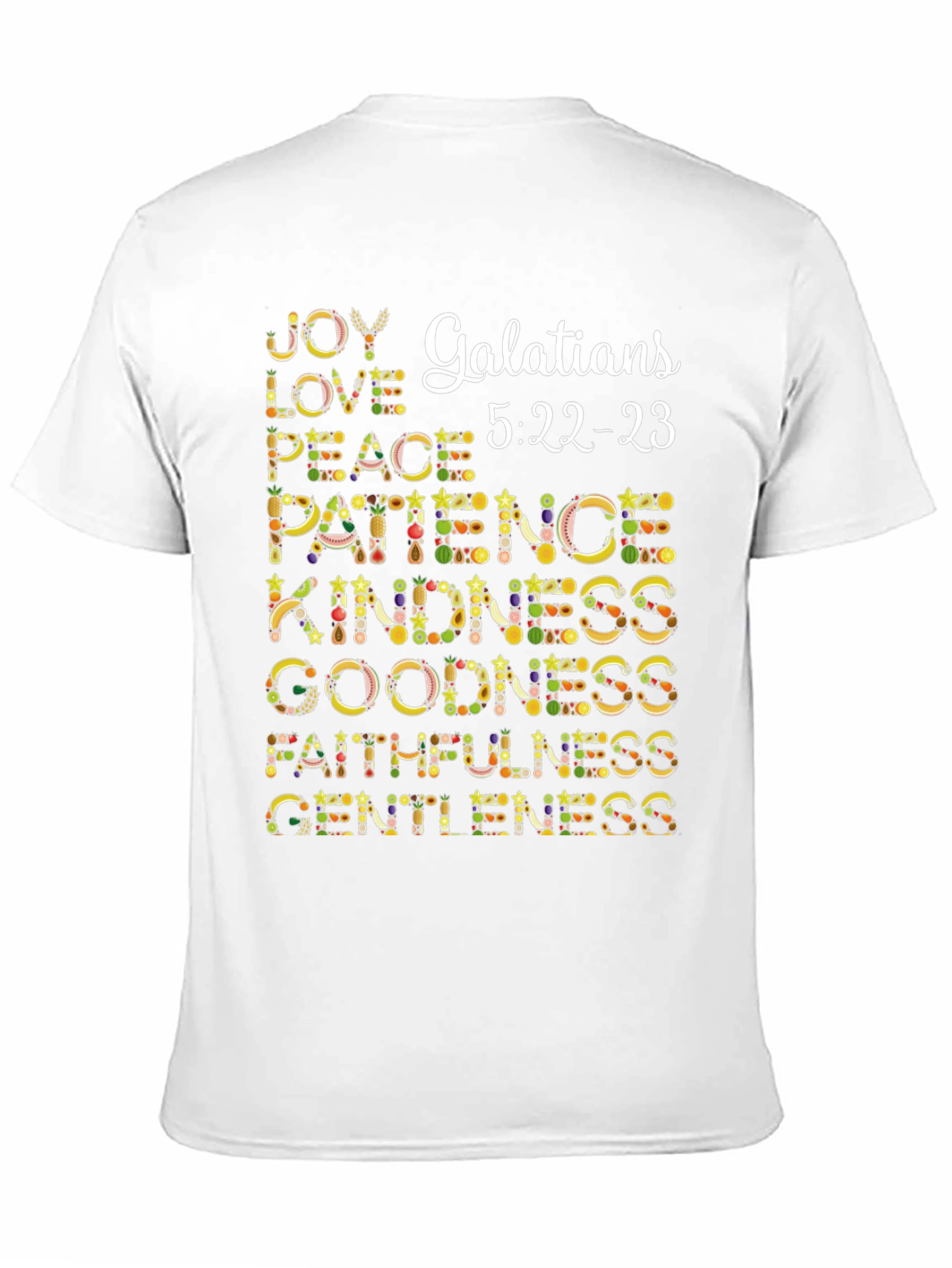 Fruit of the Spirit T-Shirt Galatians 5:22-23 Christian Tee