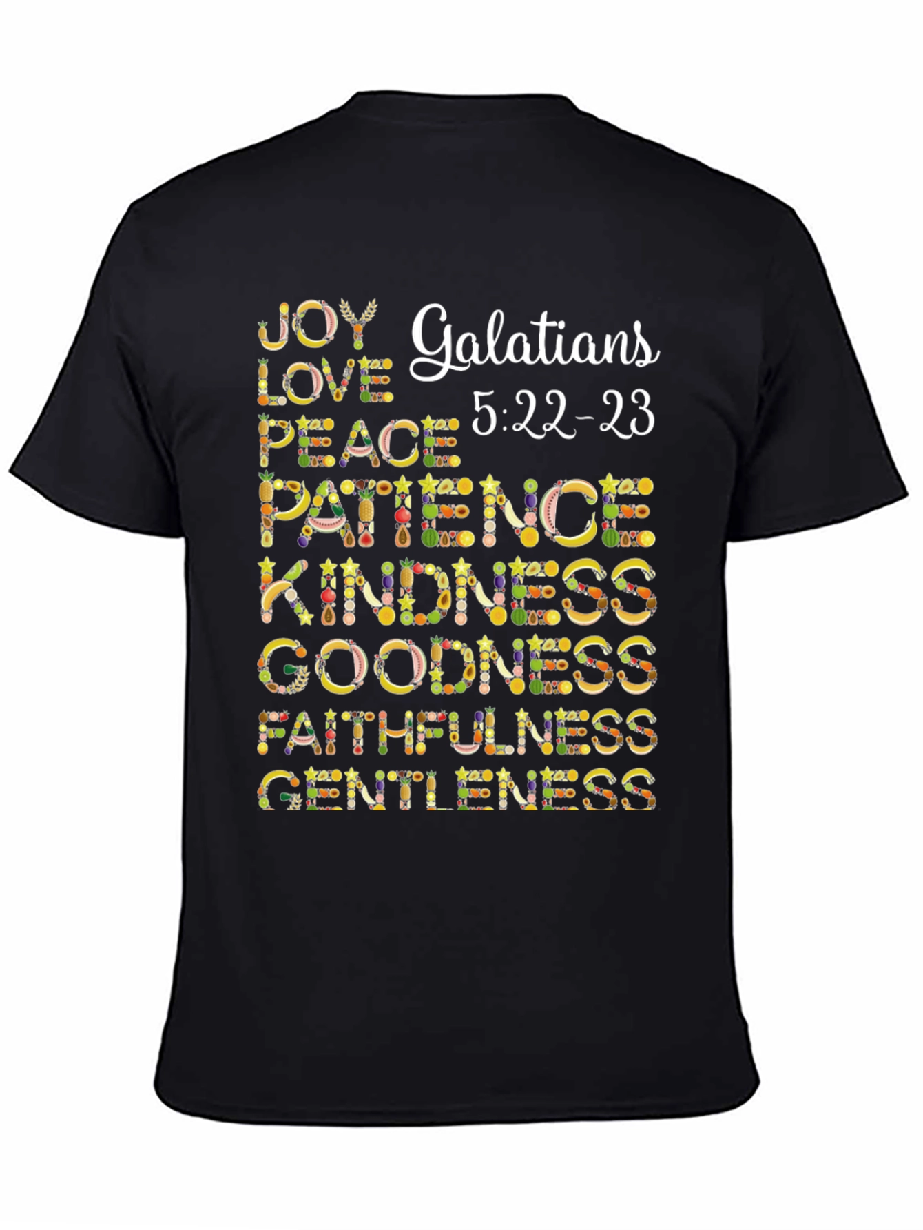 Fruit of the Spirit T-Shirt Galatians 5:22-23 Christian Tee
