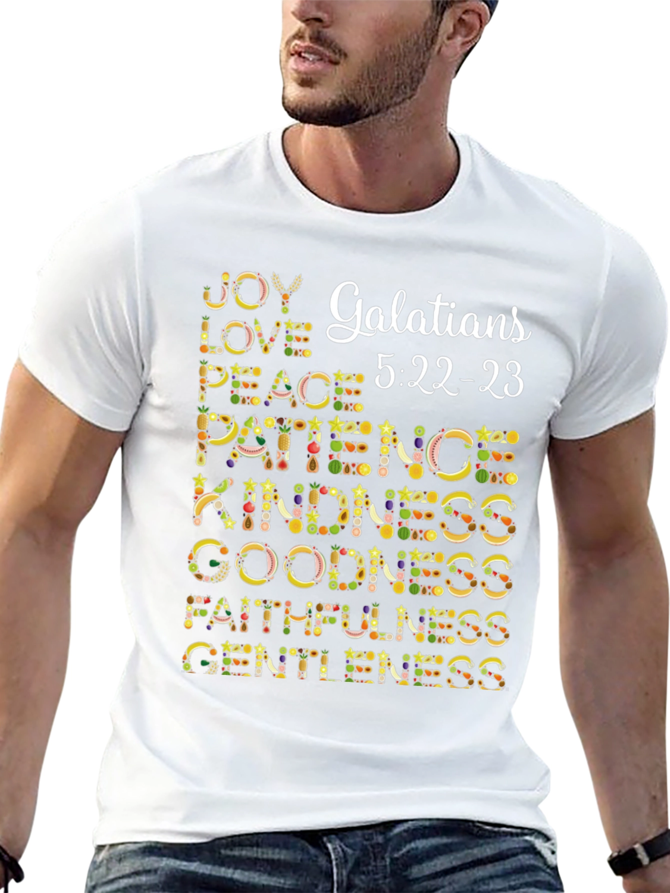 Fruit of the Spirit T-Shirt Galatians 5:22-23 Christian Tee