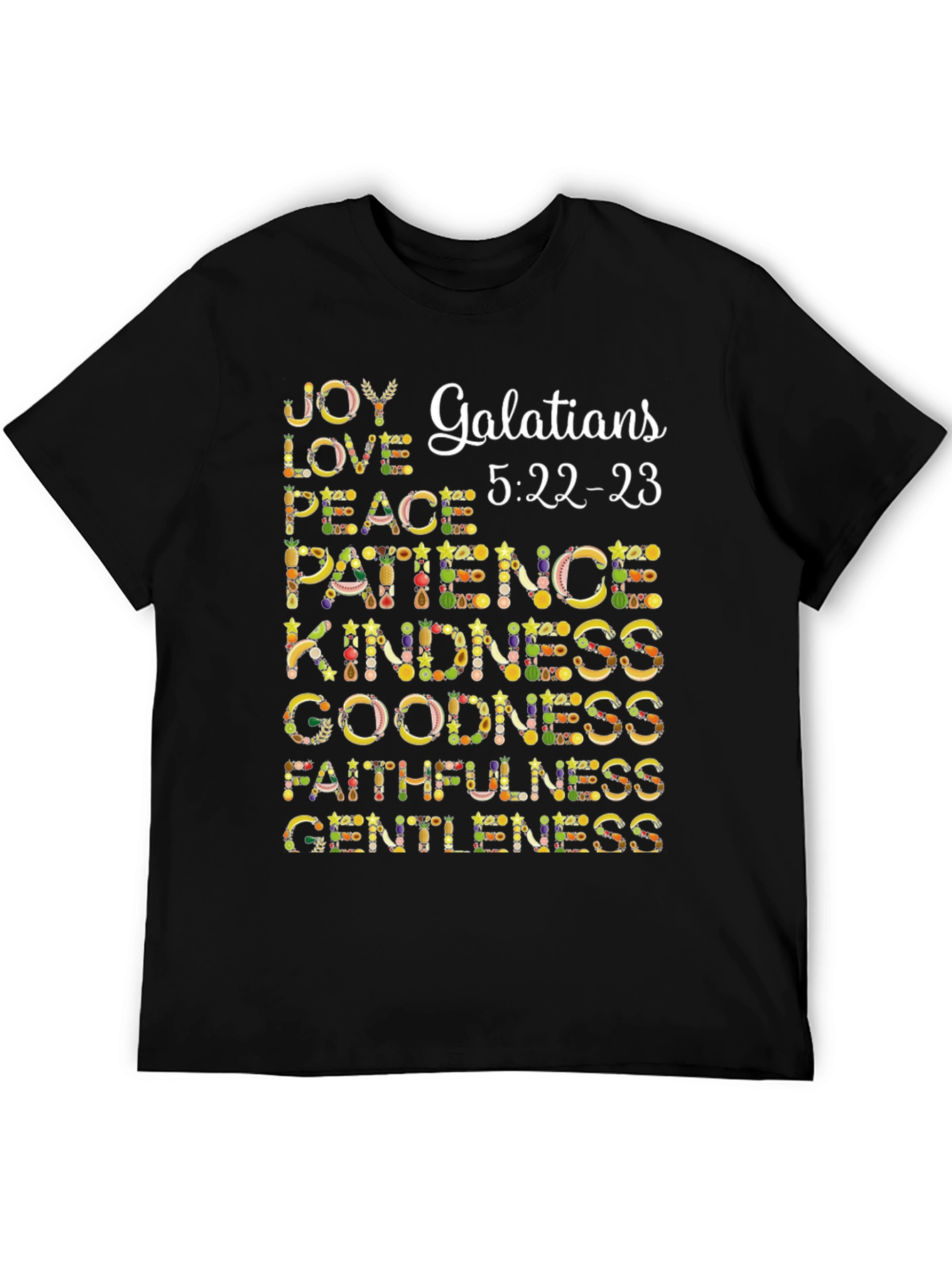 Fruit of the Spirit T-Shirt Galatians 5:22-23 Christian Tee