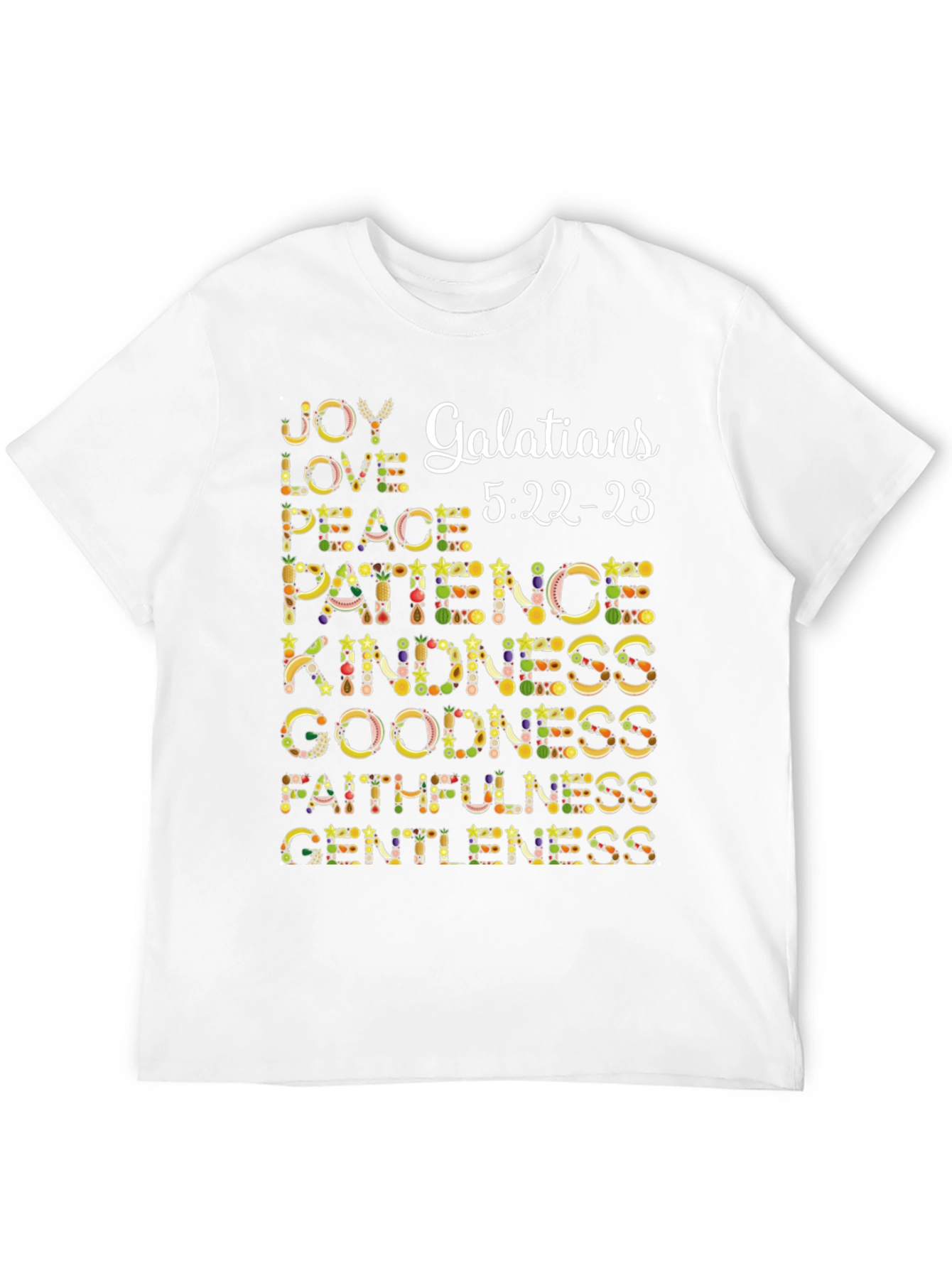 Fruit of the Spirit T-Shirt Galatians 5:22-23 Christian Tee