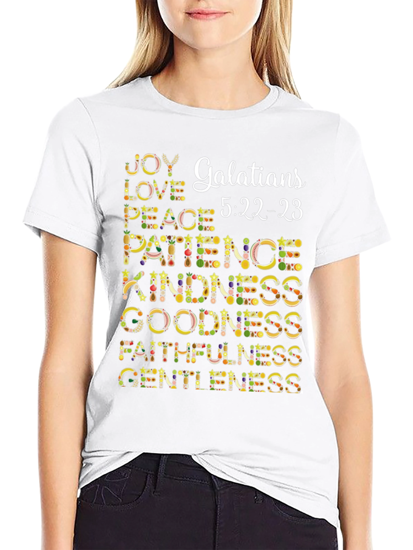 Fruit of the Spirit T-Shirt Galatians 5:22-23 Christian Tee