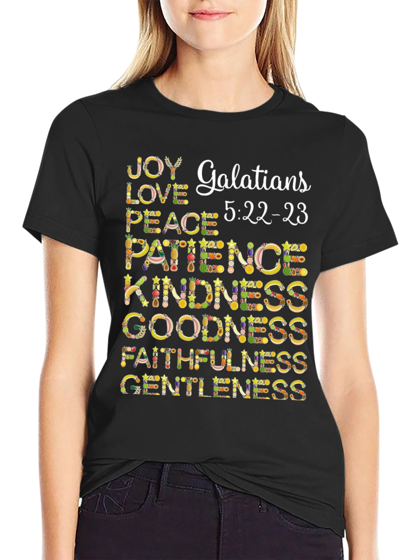 Fruit of the Spirit T-Shirt Galatians 5:22-23 Christian Tee