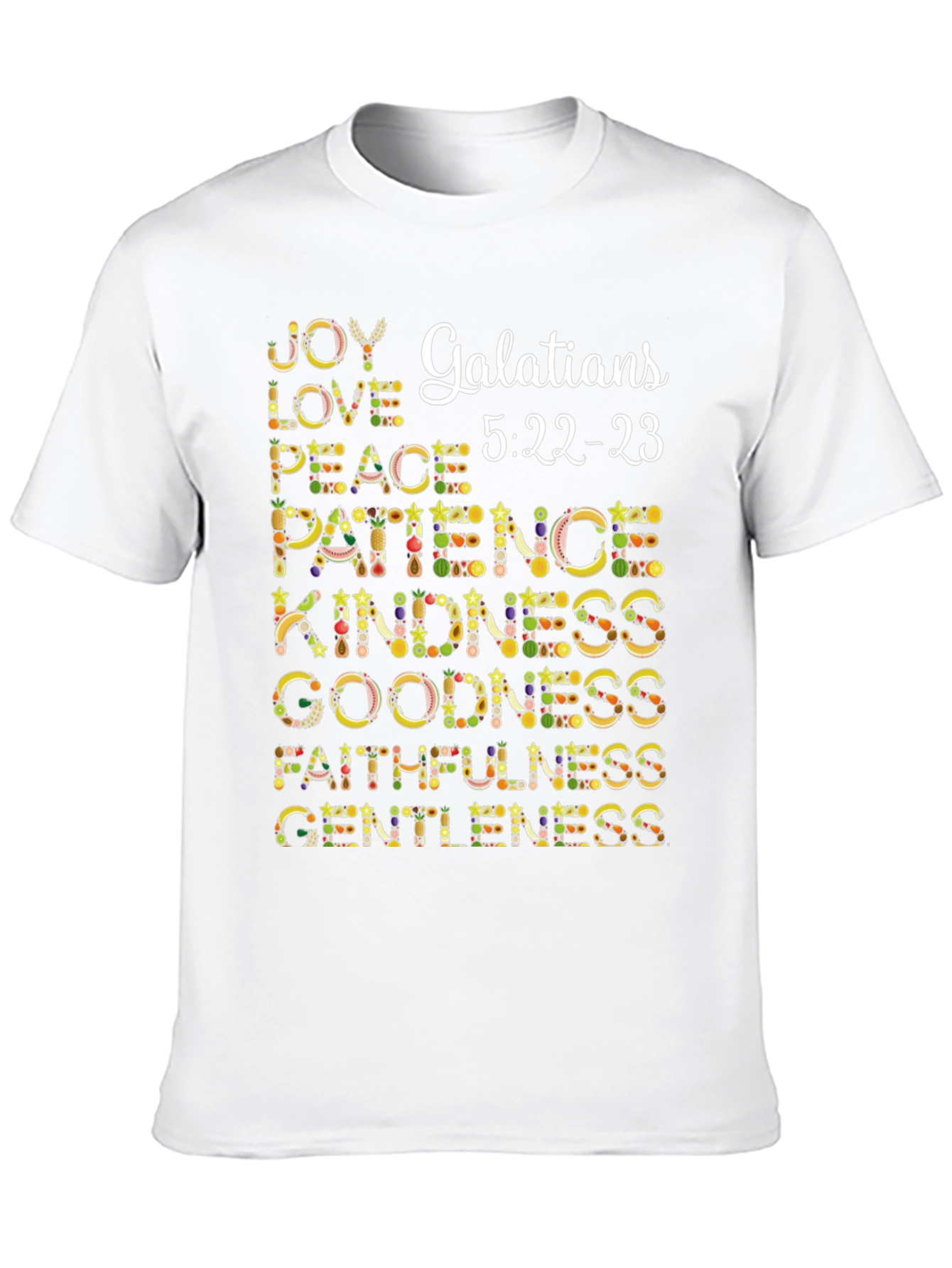 Fruit of the Spirit T-Shirt Galatians 5:22-23 Christian Tee