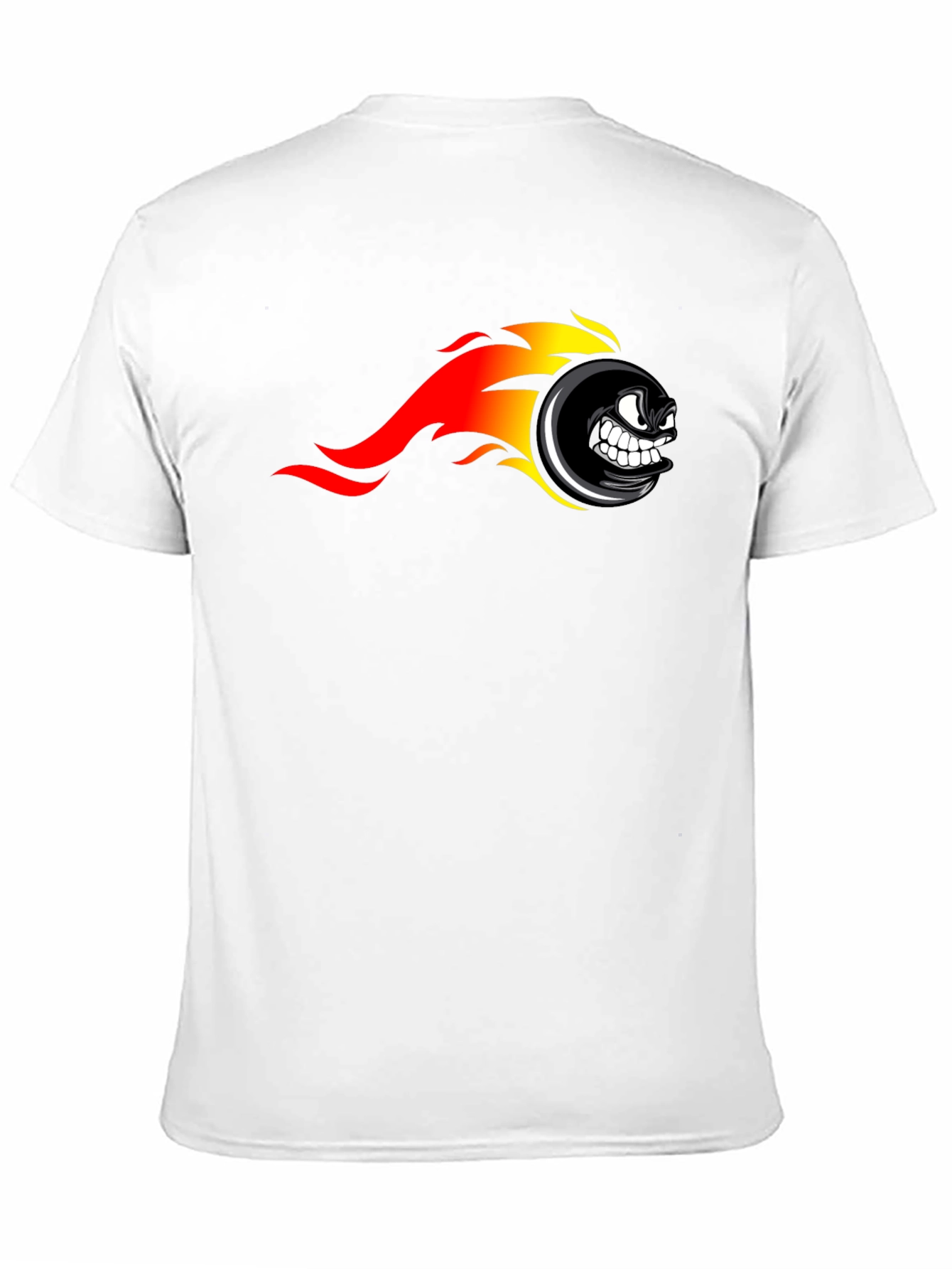 Fiery Wheel Graphic Black T-Shirt