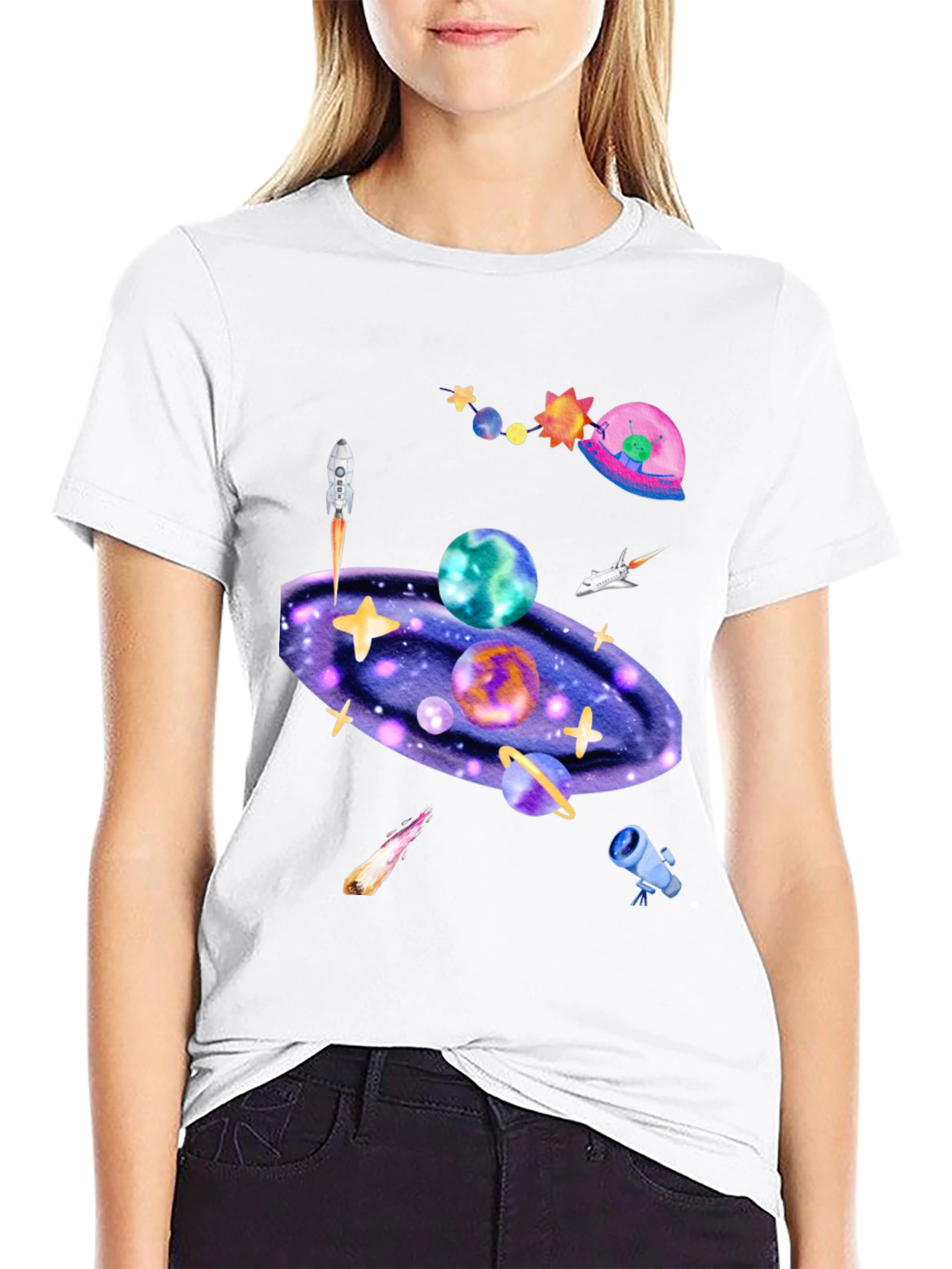 Cosmic Galaxy Graphic T-Shirt - Explore the Universe!