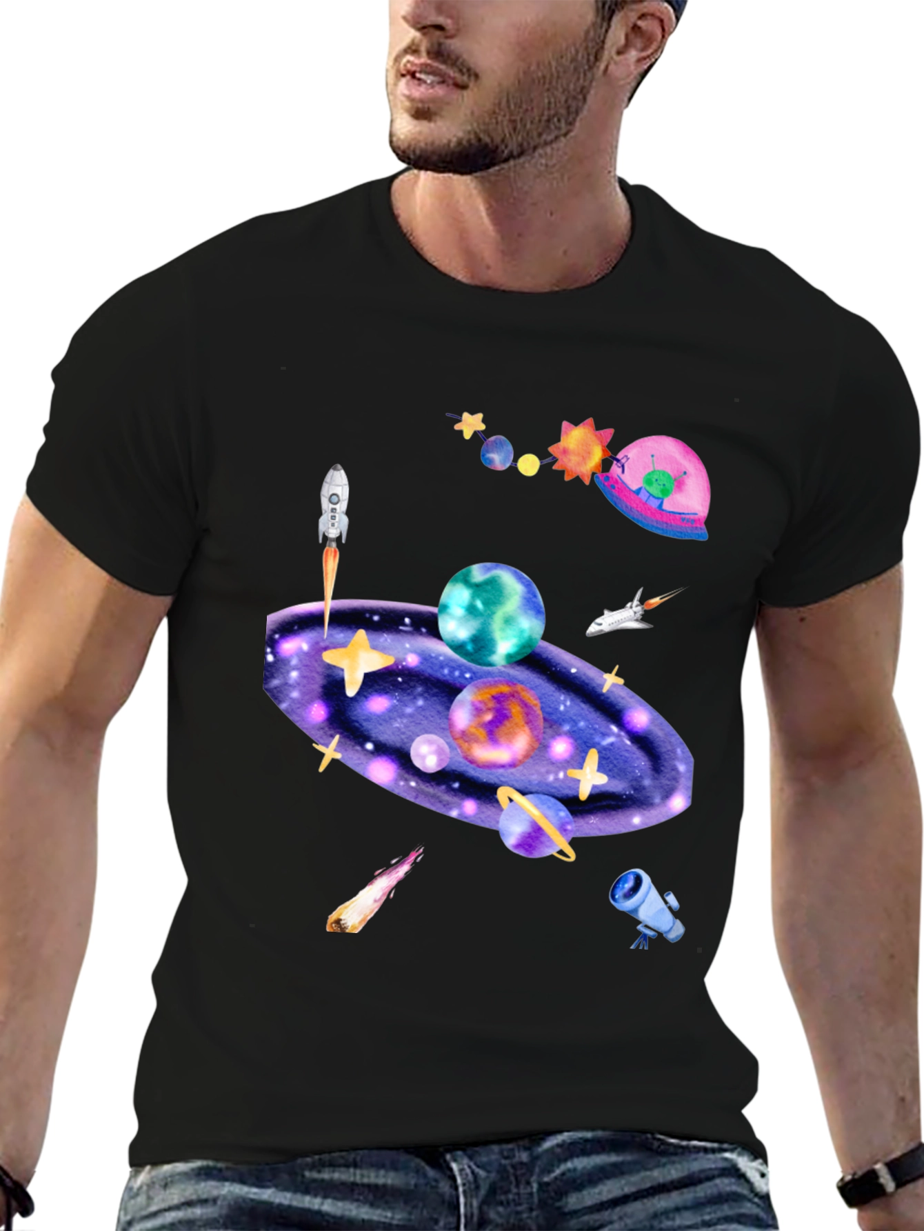 Cosmic Galaxy Graphic T-Shirt - Explore the Universe!