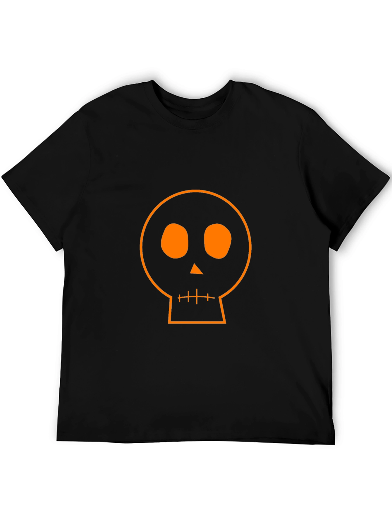 Halloween Skull Graphic Black T-Shirt