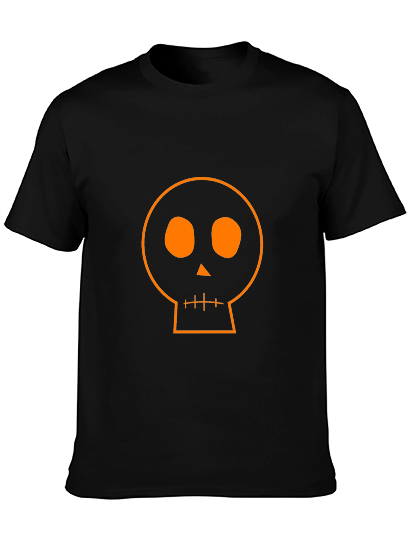 Halloween Skull Graphic Black T-Shirt