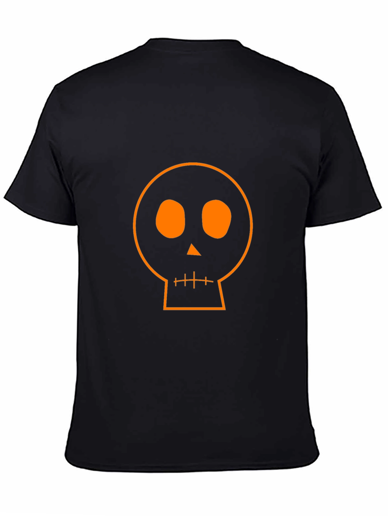 Halloween Skull Graphic Black T-Shirt