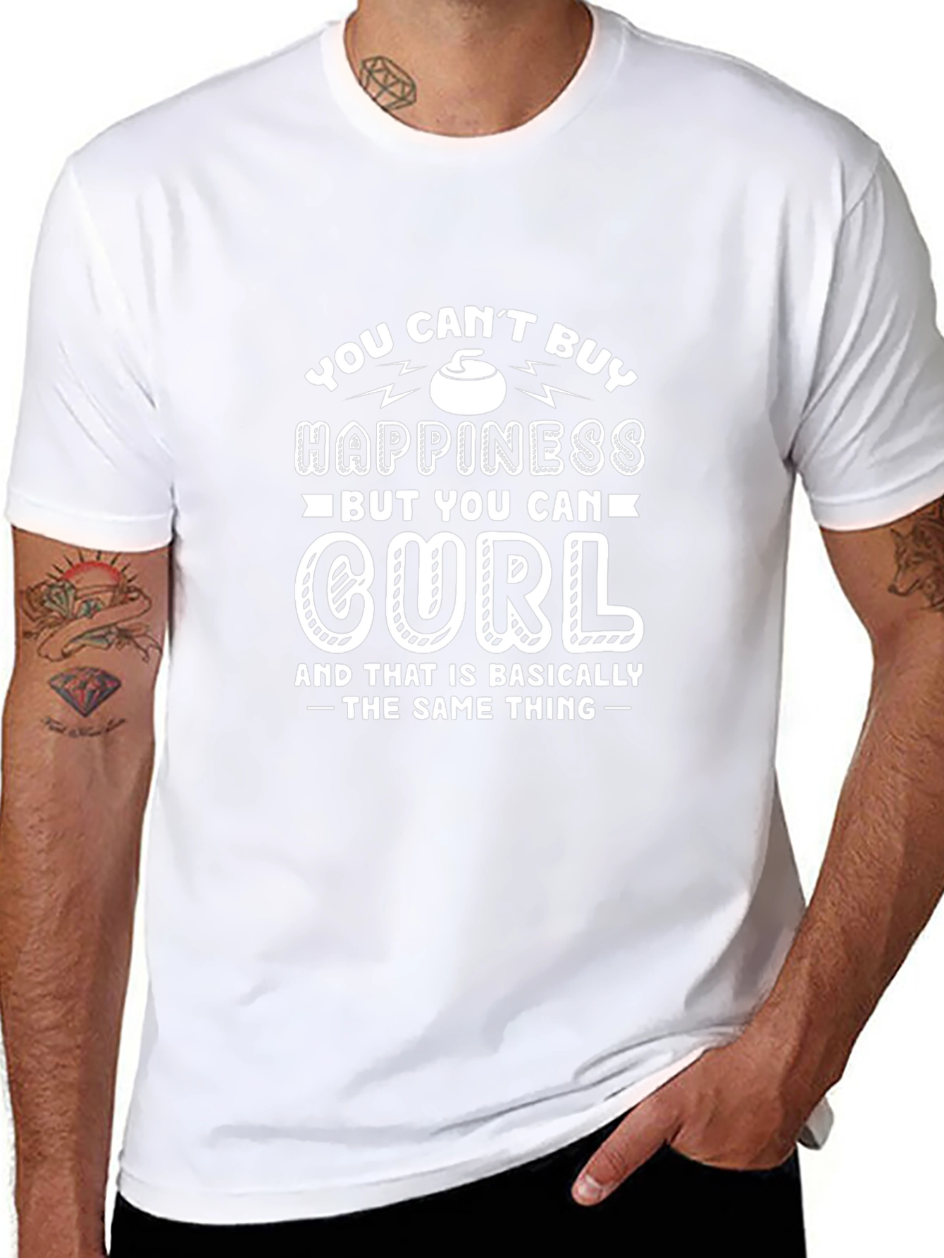 Curling Happiness T-Shirt: You Cant Buy Curl Tee