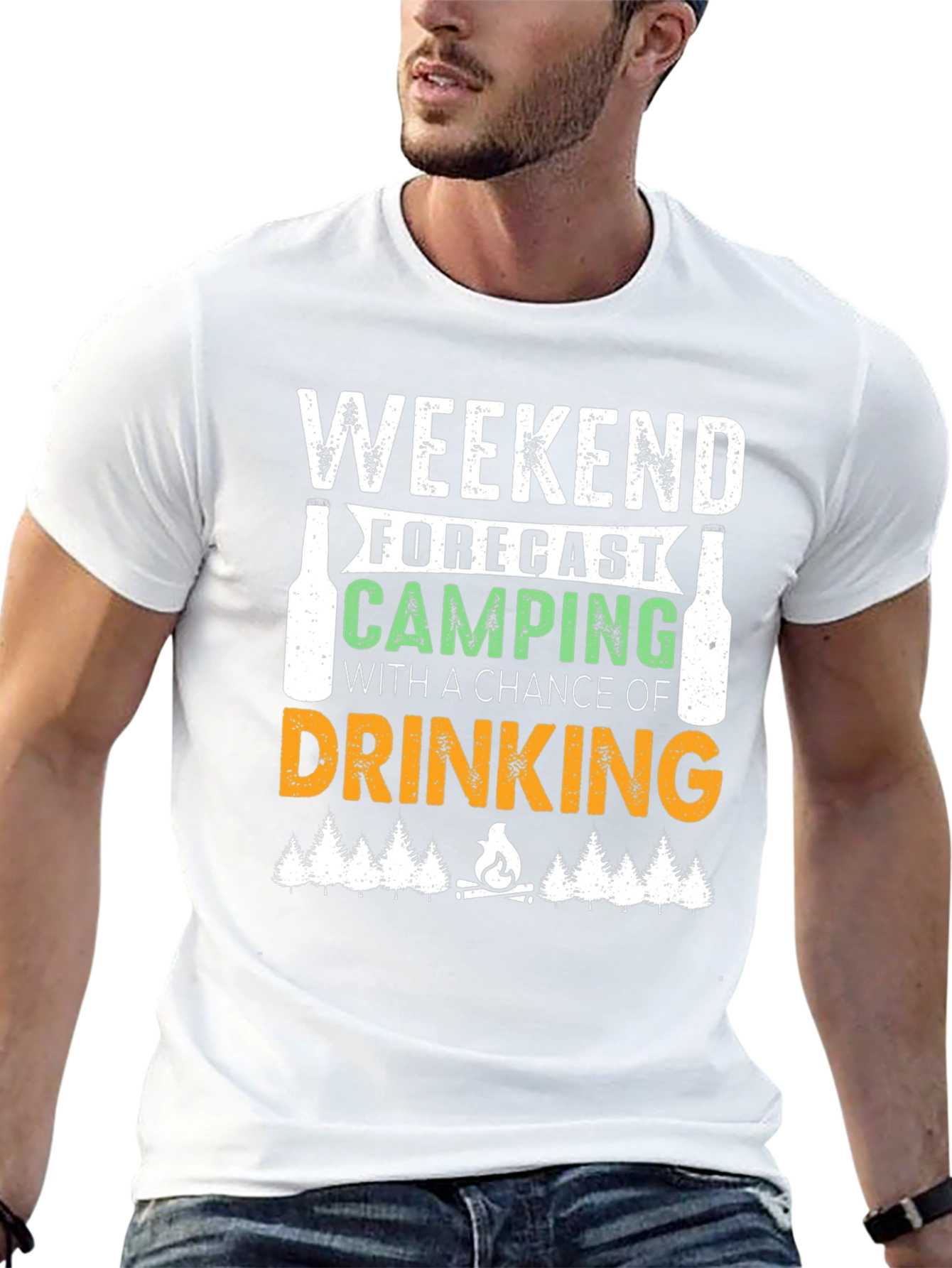 Weekend Forecast Camping & Drinking T-Shirt