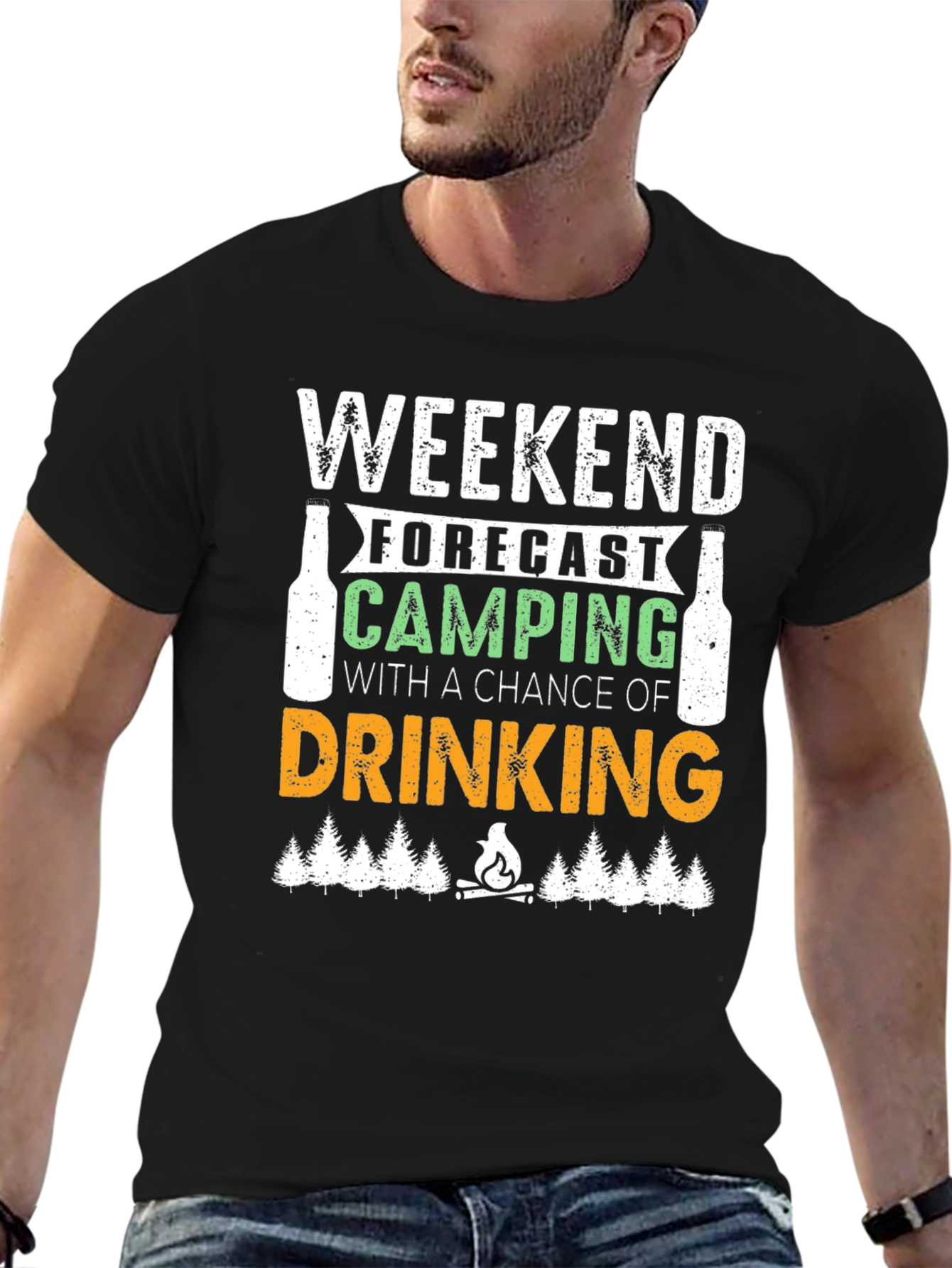 Weekend Forecast Camping & Drinking T-Shirt