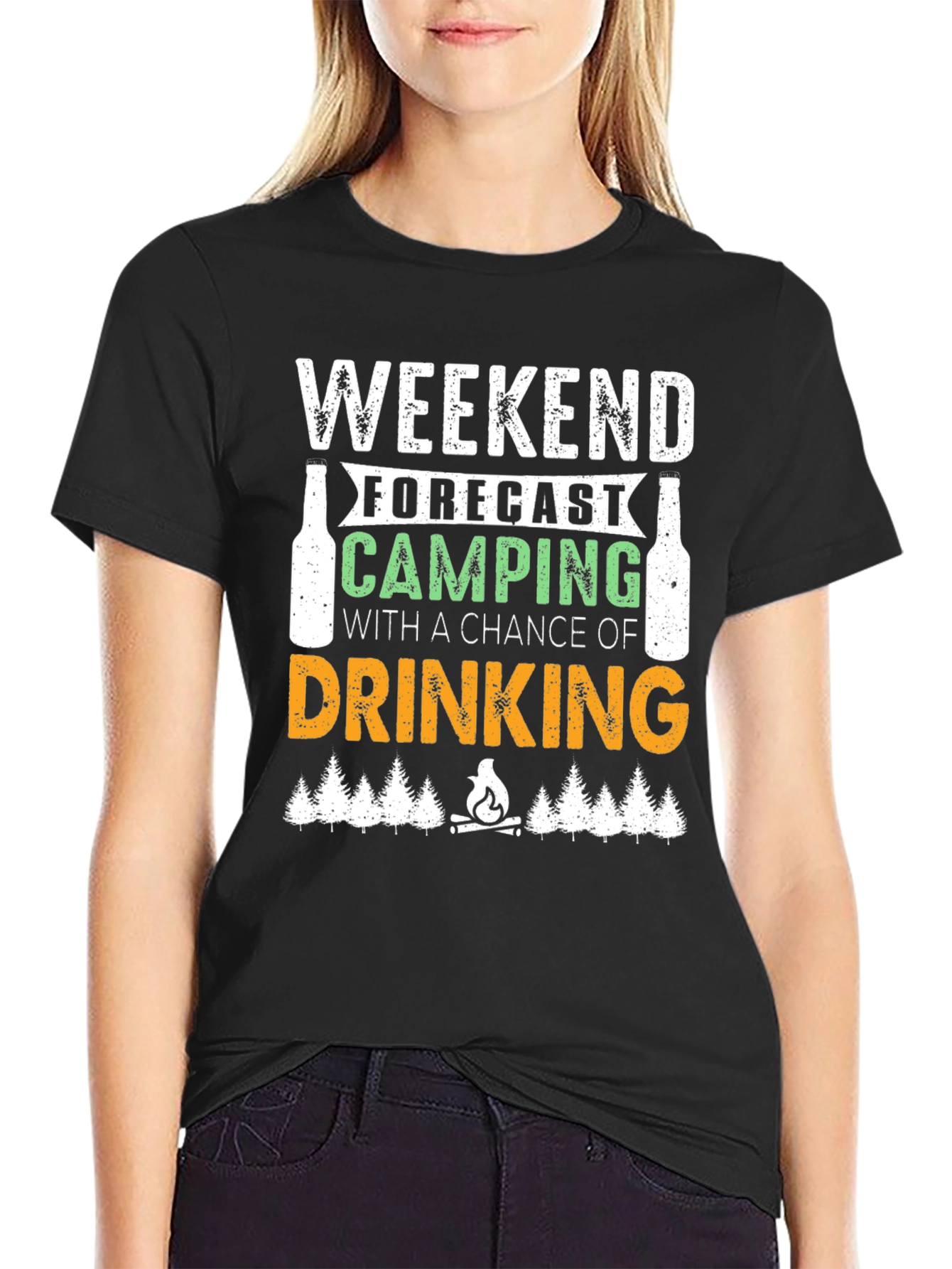 Weekend Forecast Camping & Drinking T-Shirt