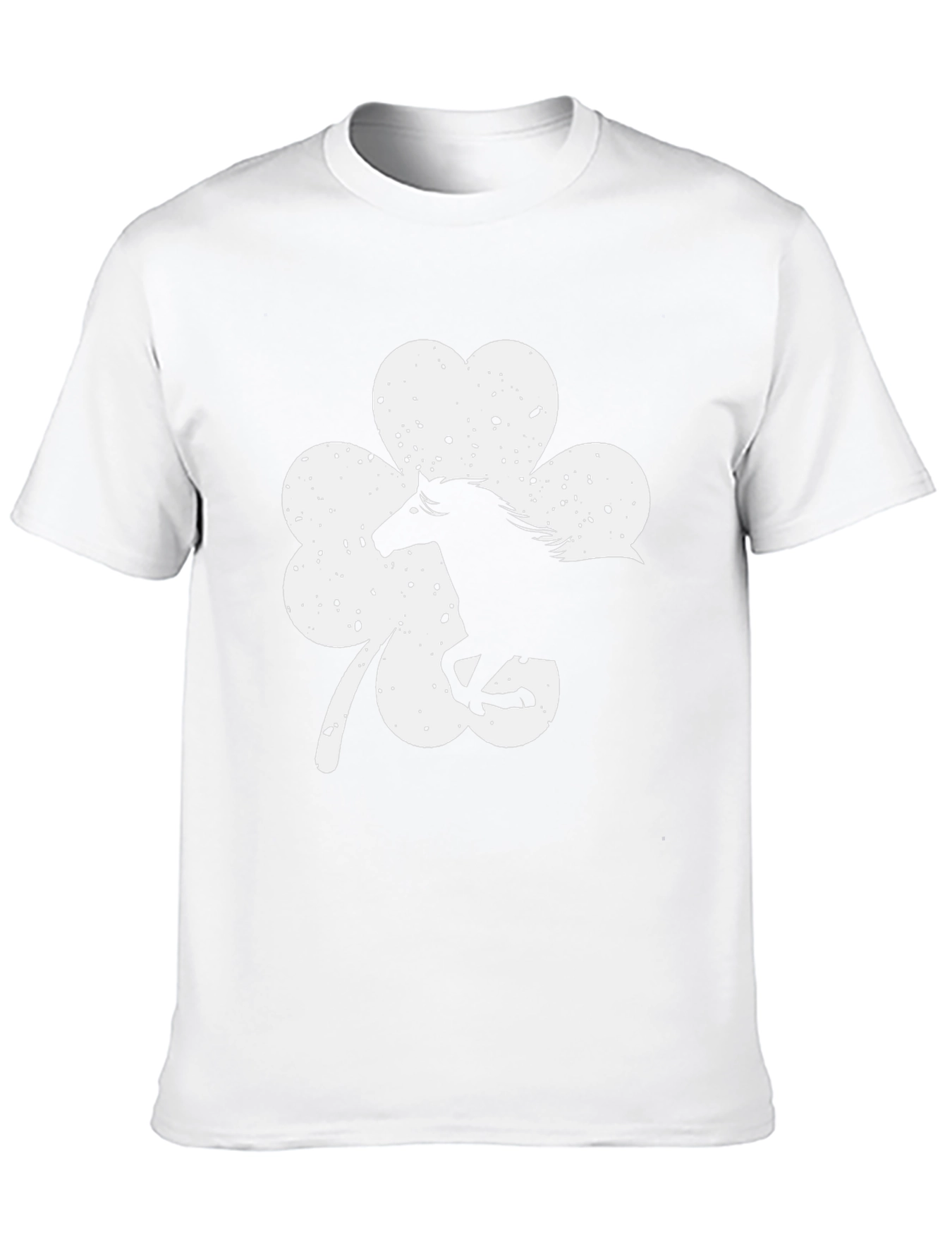 Lucky Horse Shamrock Graphic Tee - Black
