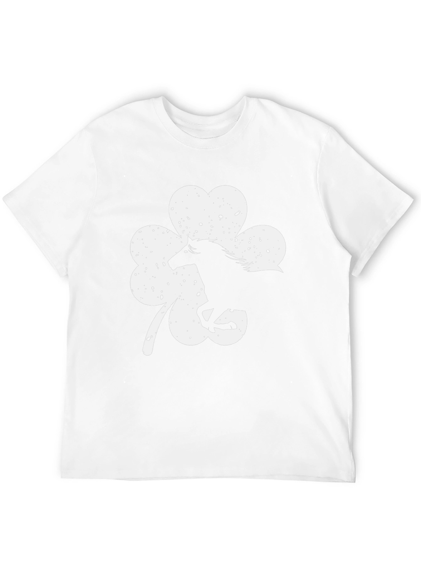 Lucky Horse Shamrock Graphic Tee - Black