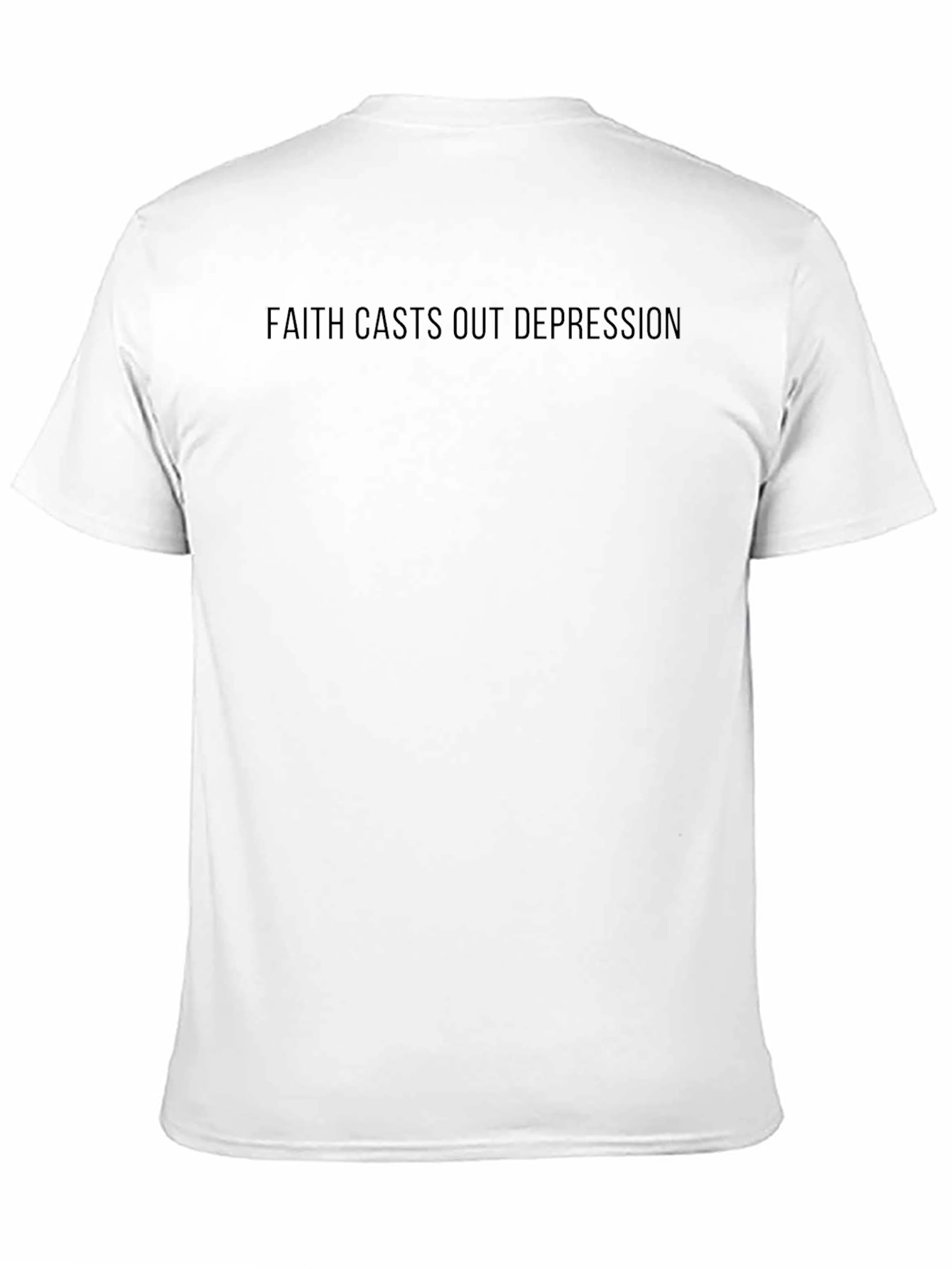 Faith Casts Out Depression T-Shirt - Black