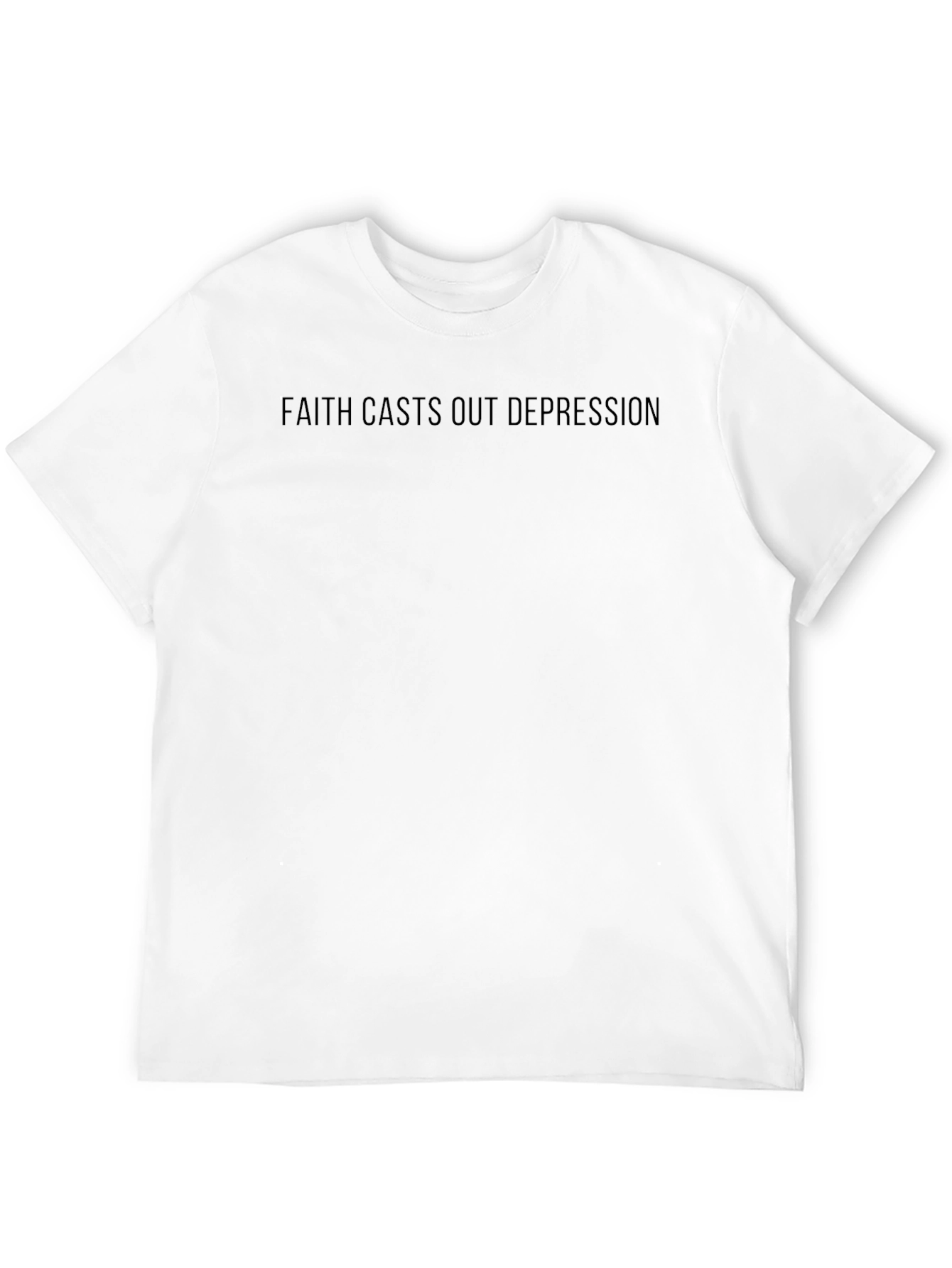 Faith Casts Out Depression T-Shirt - Black