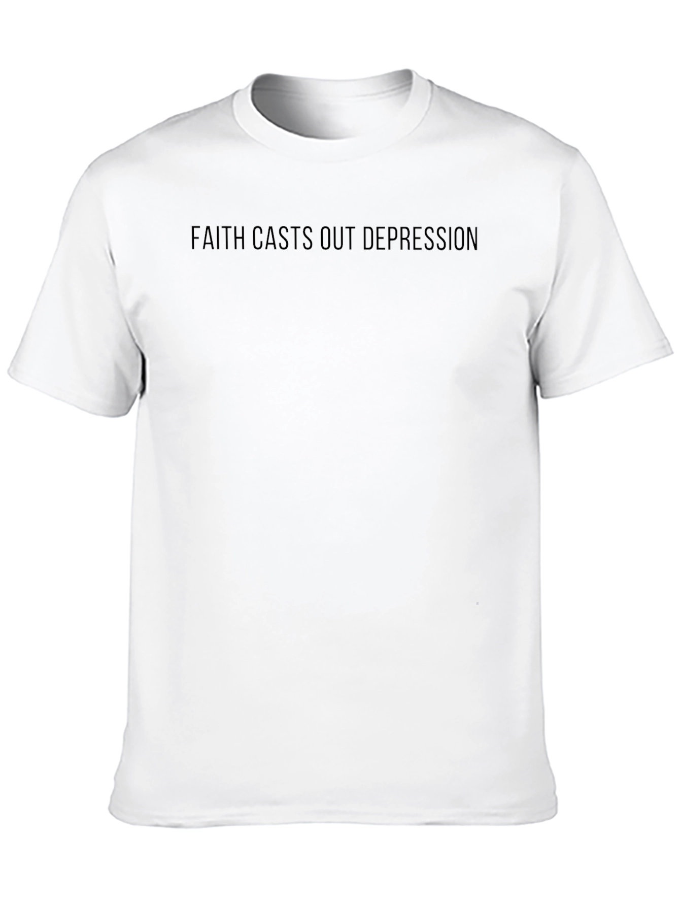 Faith Casts Out Depression T-Shirt - Black