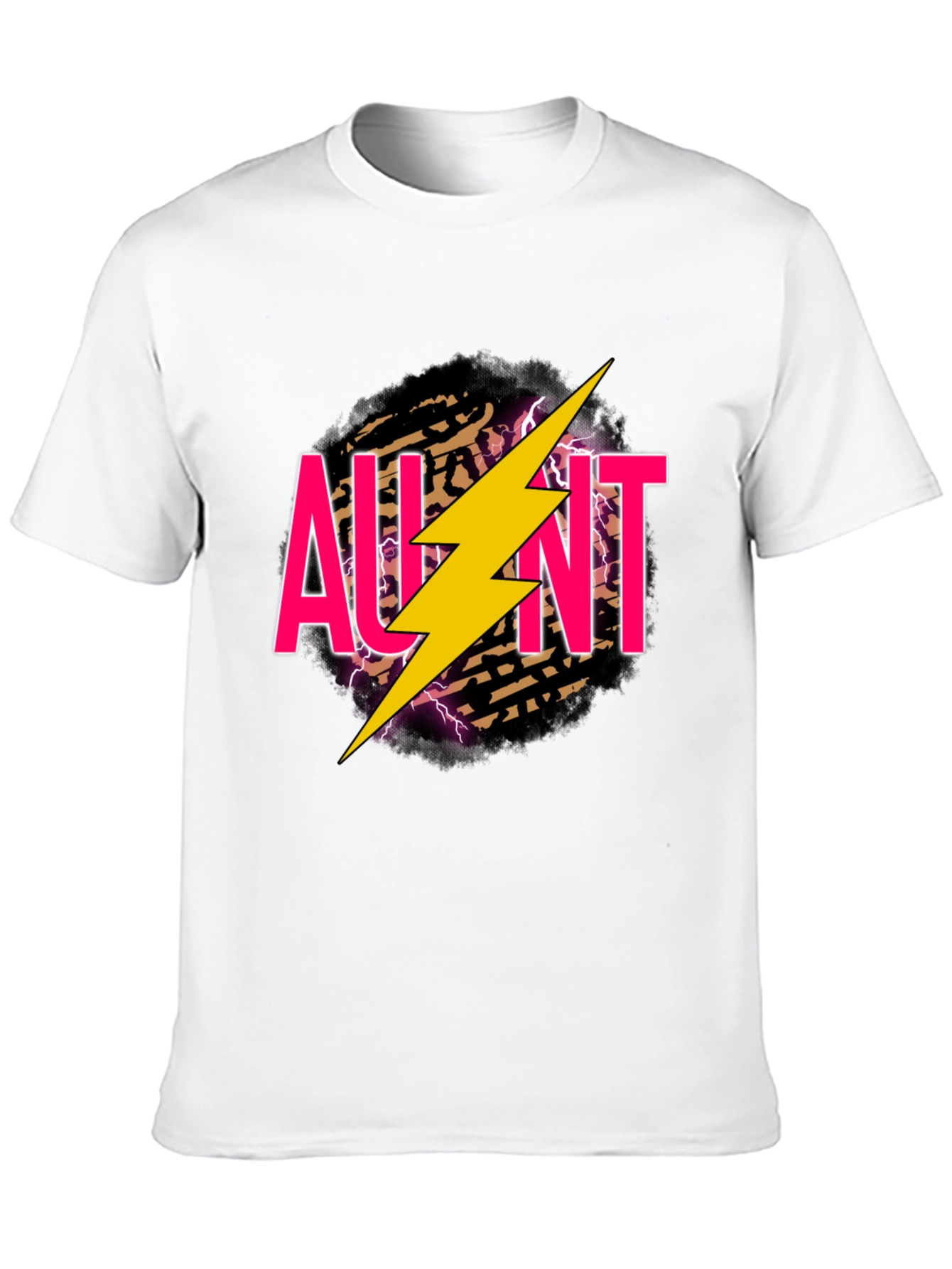 Aunt Lightning Bolt Graphic Tee - Black