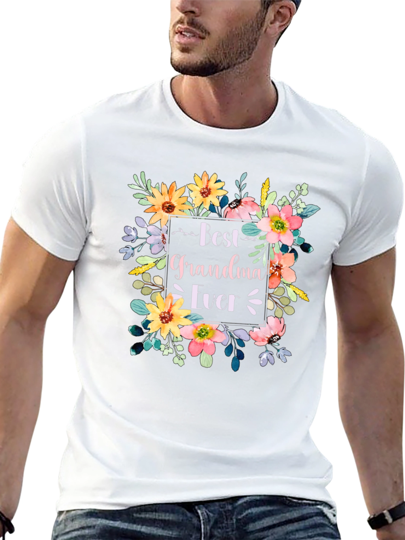 Best Grandma Ever Floral T-Shirt
