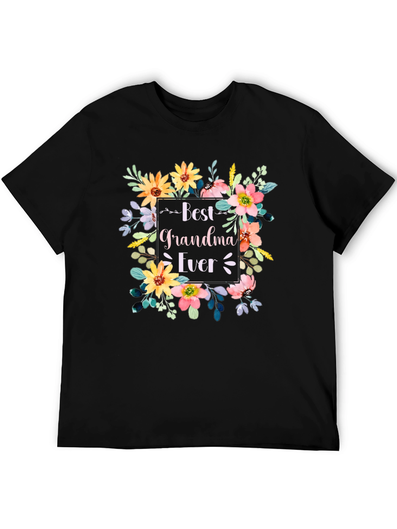 Best Grandma Ever Floral T-Shirt