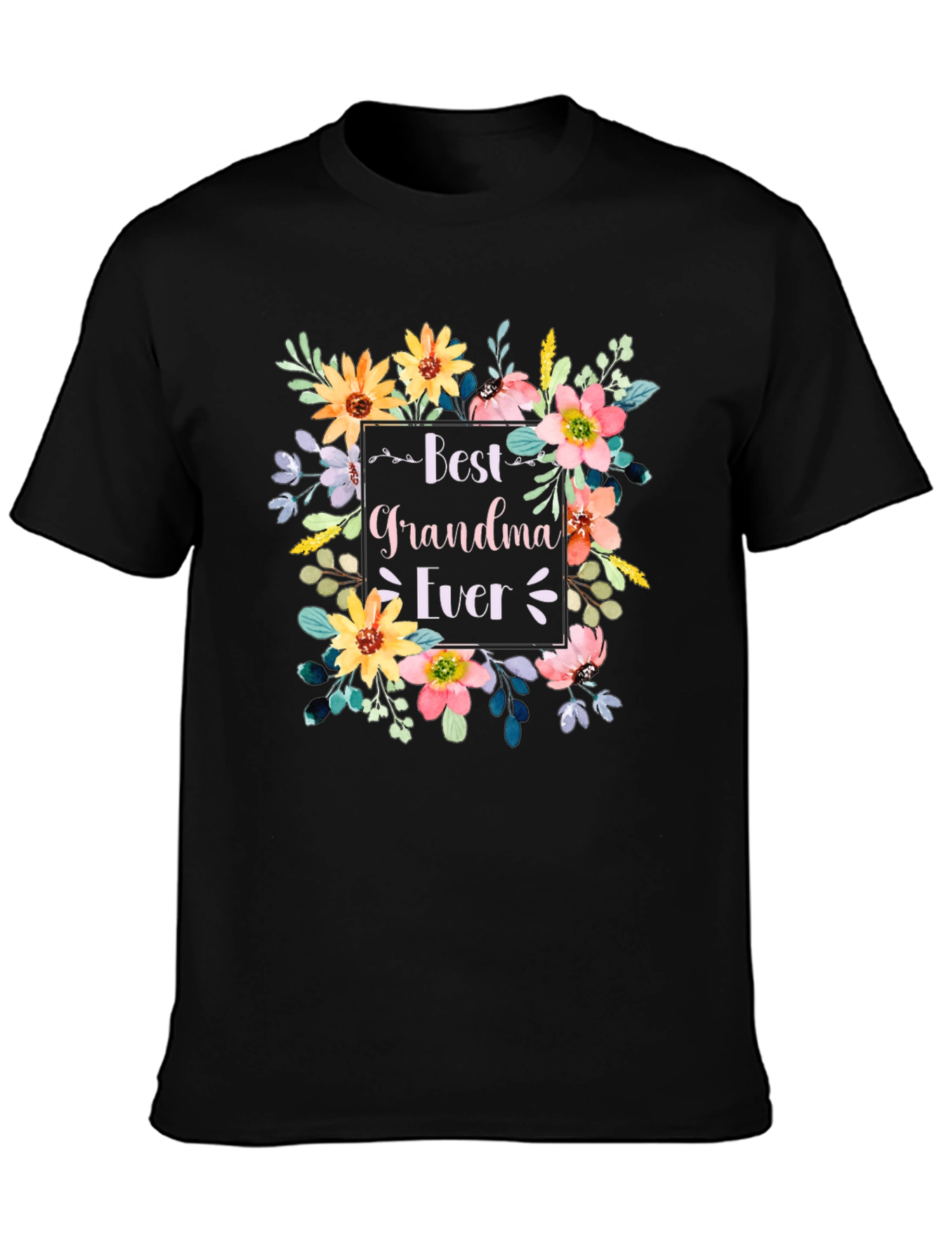 Best Grandma Ever Floral T-Shirt