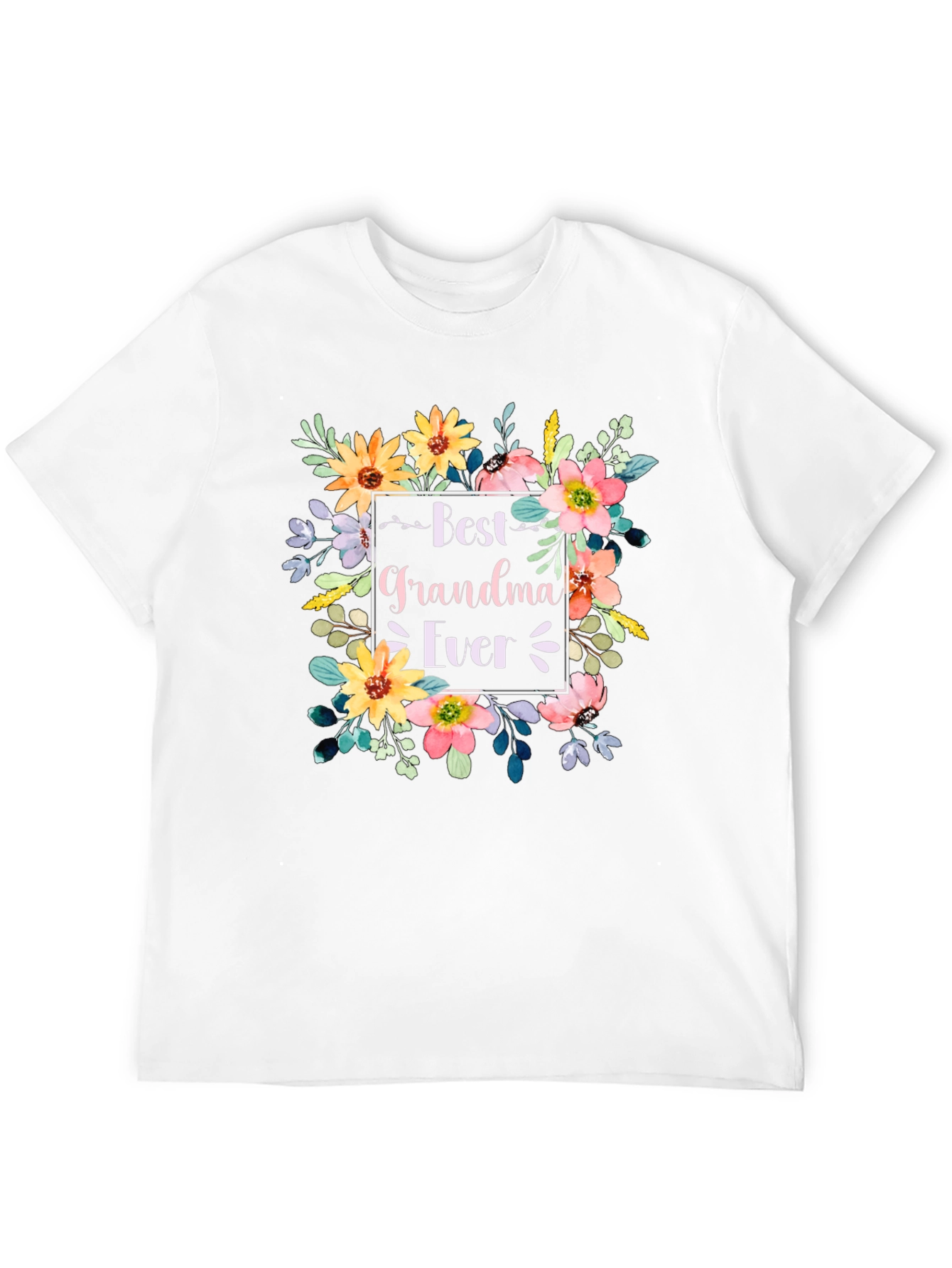 Best Grandma Ever Floral T-Shirt