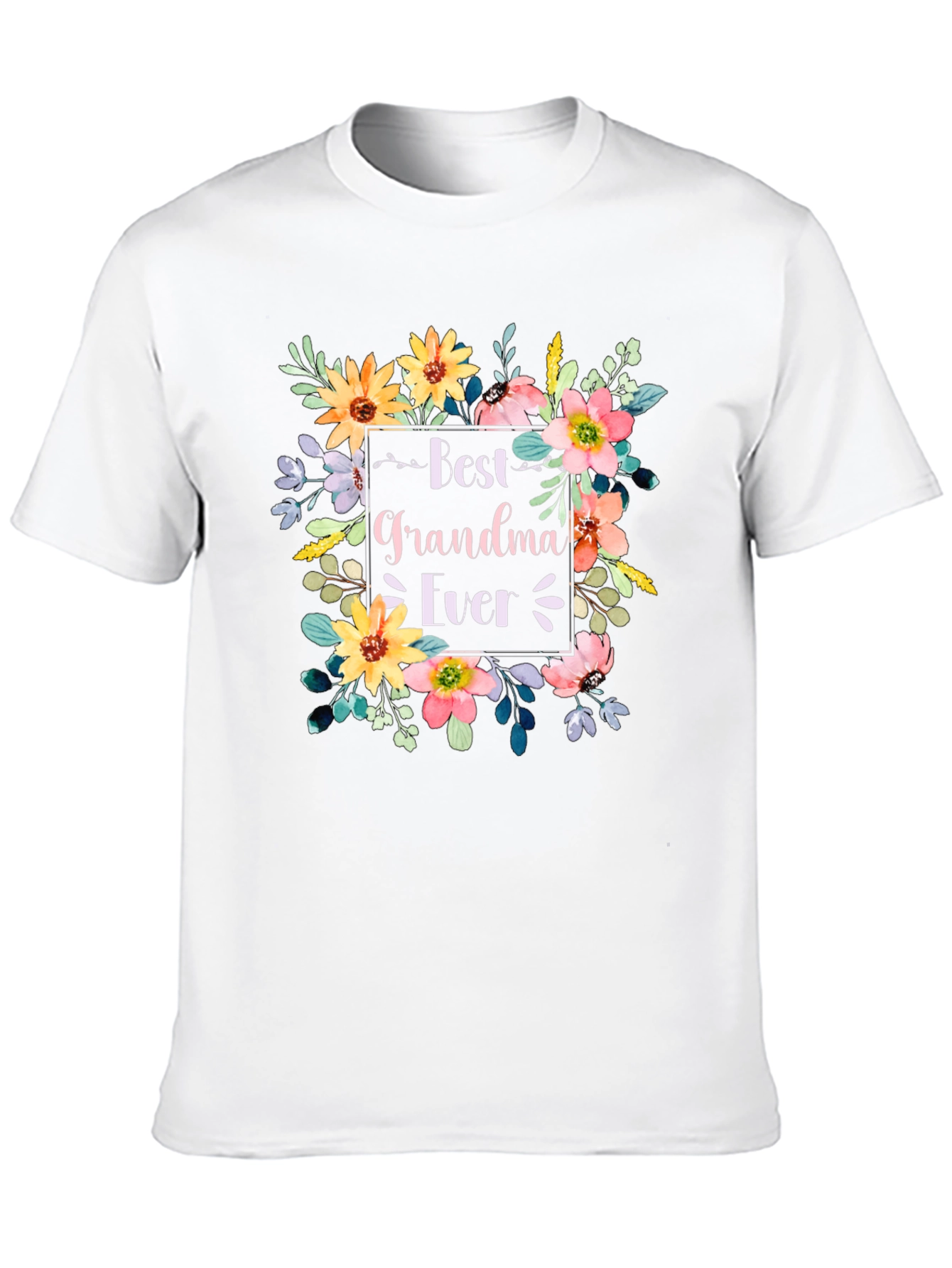 Best Grandma Ever Floral T-Shirt