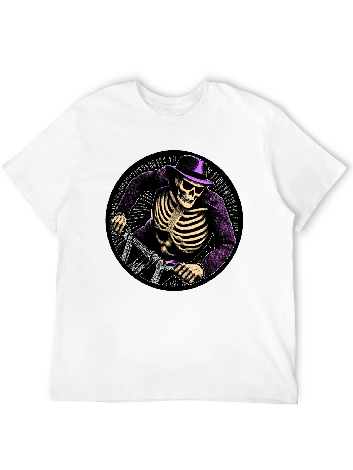 Skeleton Biker T-Shirt - Grim Rider Tee