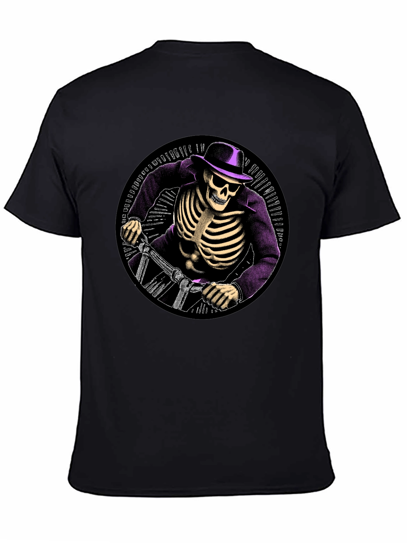 Skeleton Biker T-Shirt - Grim Rider Tee