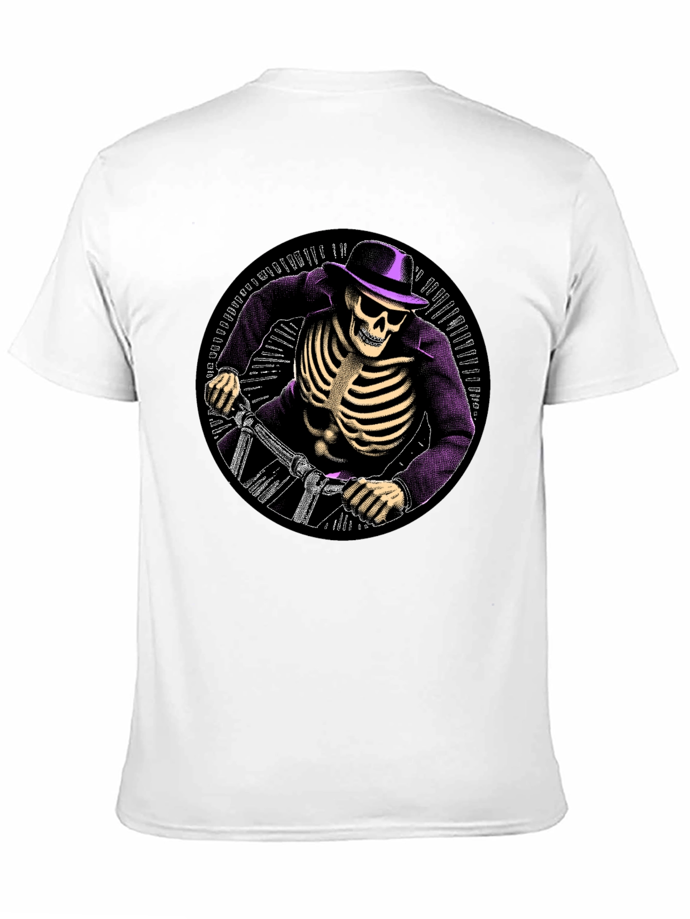 Skeleton Biker T-Shirt - Grim Rider Tee