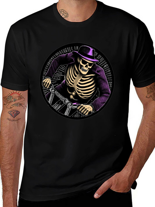Skeleton Biker T-Shirt - Grim Rider Tee