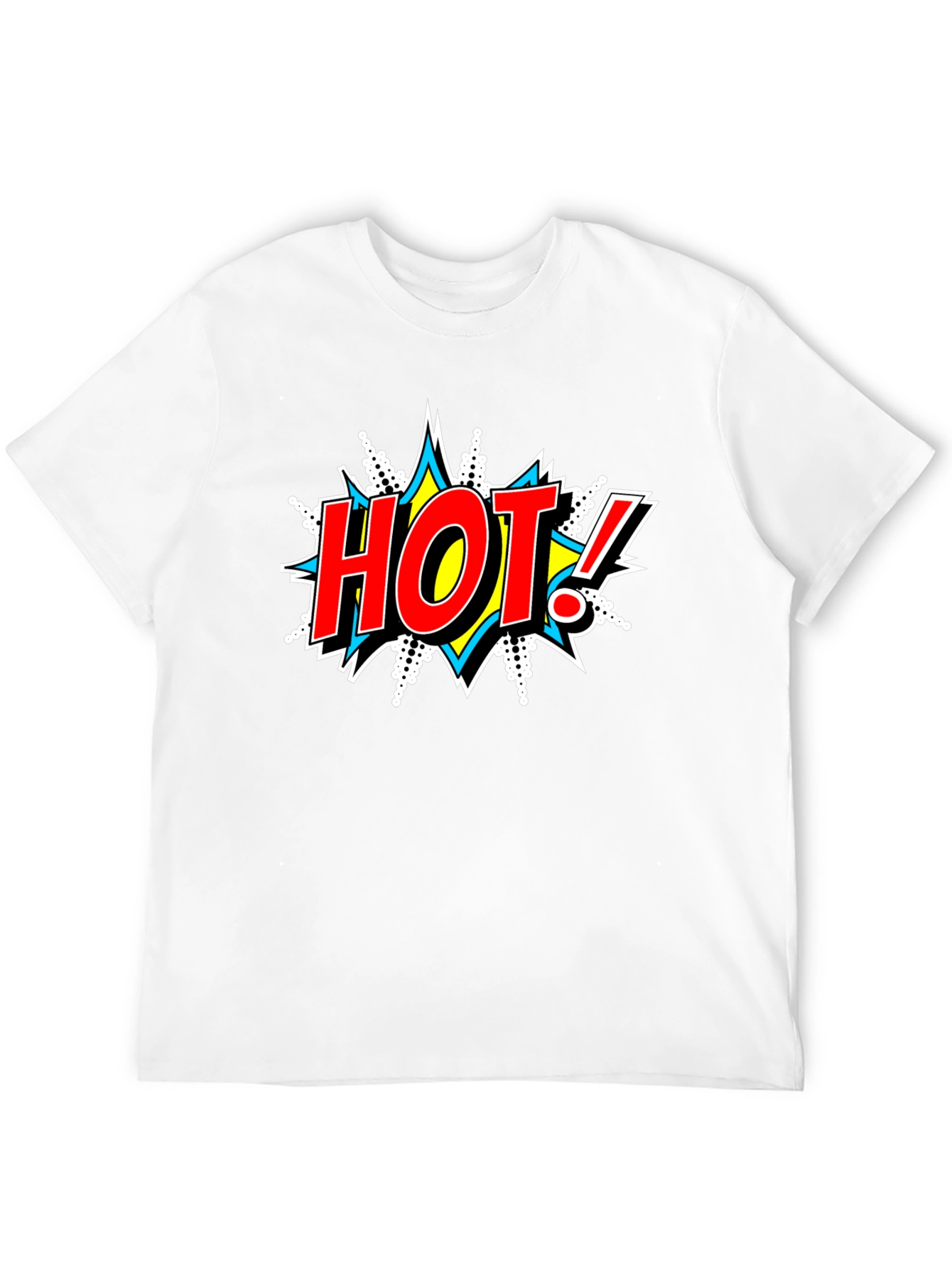 Comic Style HOT! Graphic Black T-Shirt